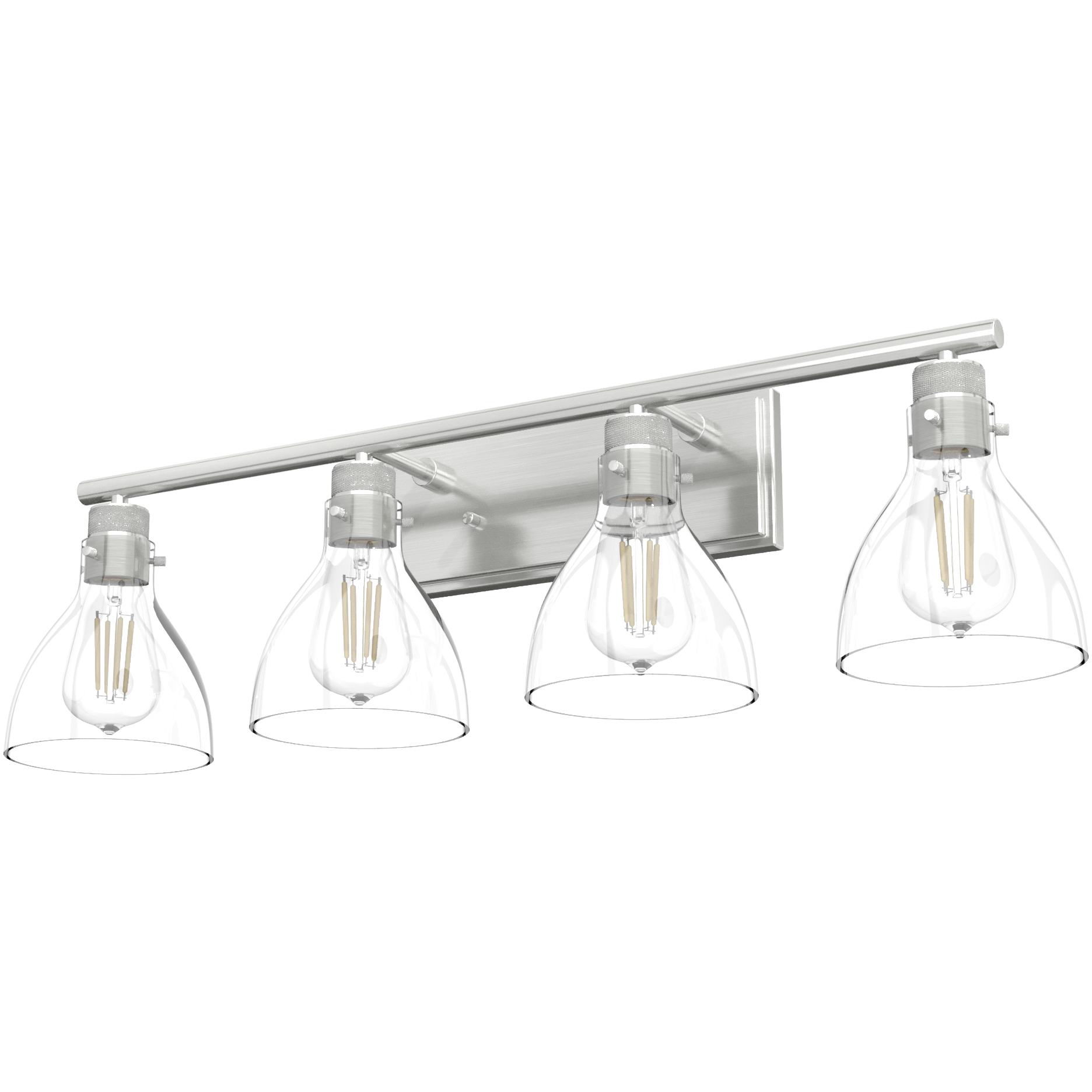 Van Nuys 4 Light 32 inch Brushed Nickel Vanity Light Wall Light
