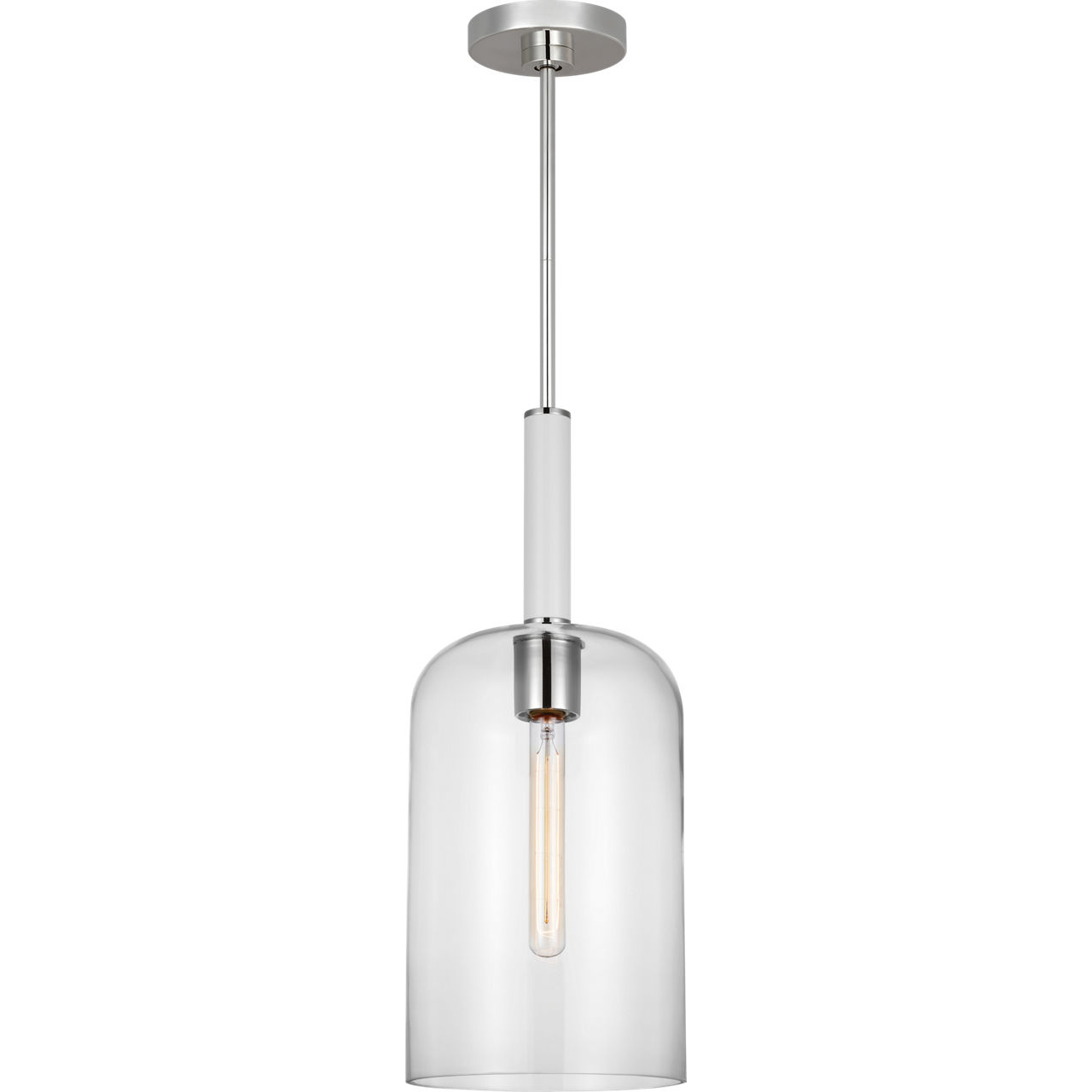 kate spade new york Monroe 1 Light 8.75 inch Polished Nickel Pendant Ceiling Light in Polished Nickel / Gloss White