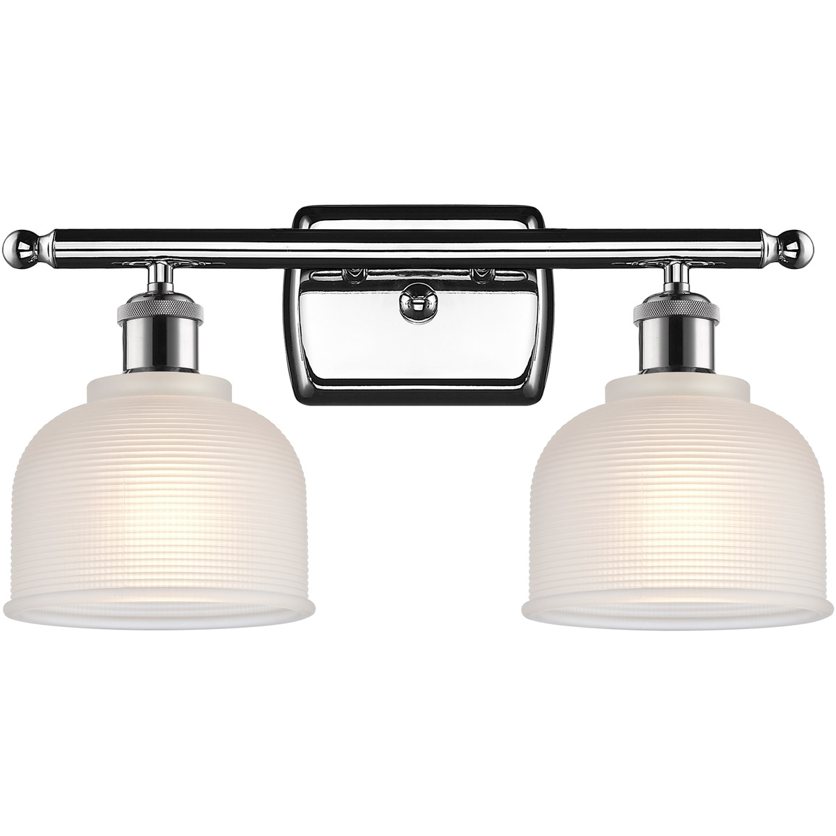 Ballston Dayton LED 16 inch Polished Chrome Bath Vanity Light Wall Light in White Glass, Ballston