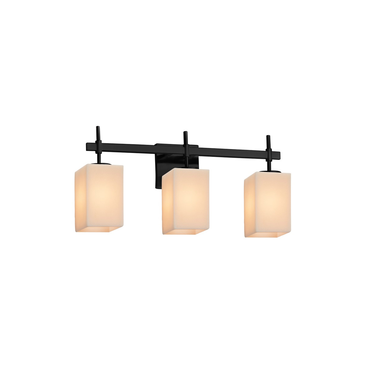 Candlearia 3 Light 22 inch Dark Bronze Vanity Light Wall Light in Amber (CandleAria), Cylinder with Flat Rim, Incandescent