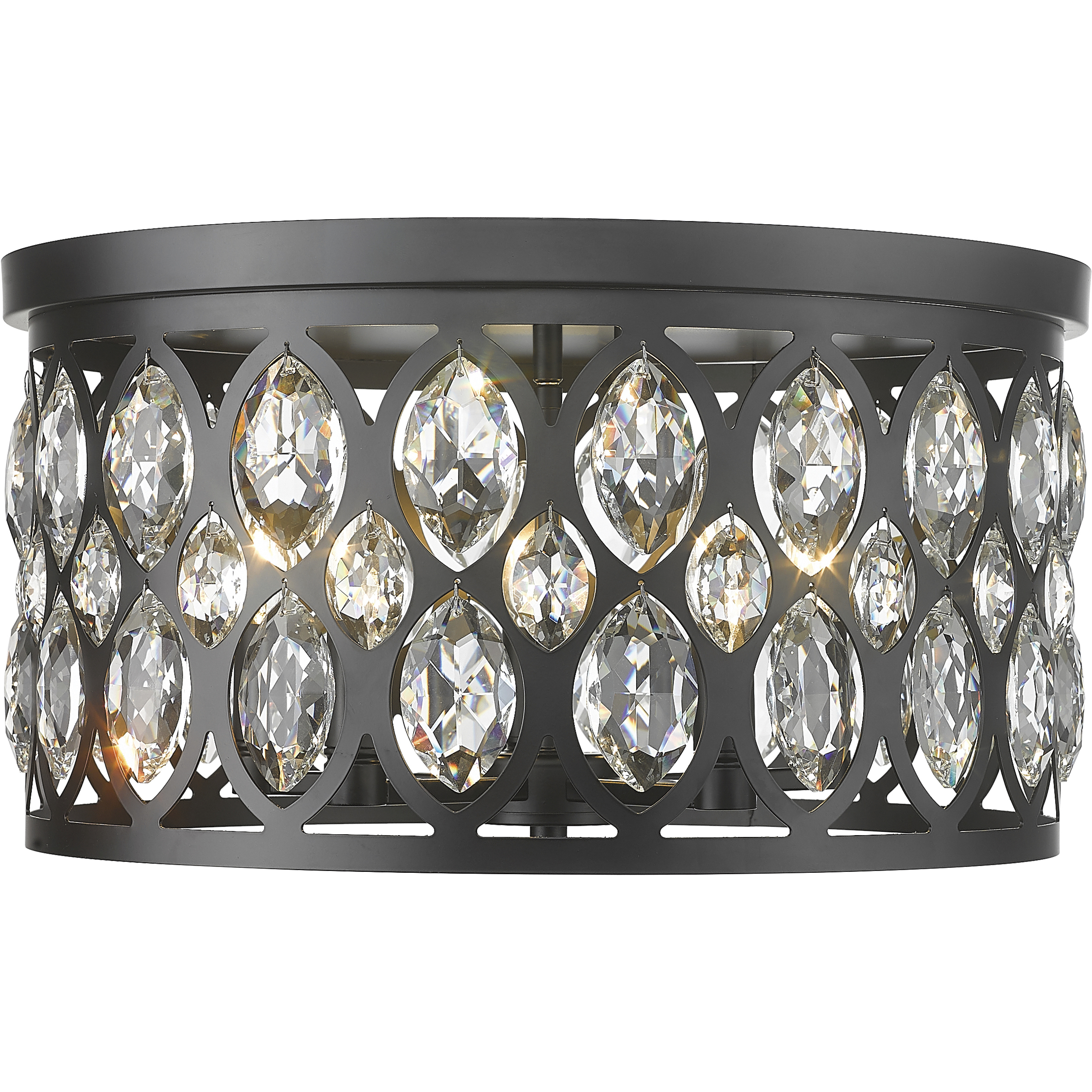 Dealey 5 Light 18 inch Matte Black Flush Mount Ceiling Light