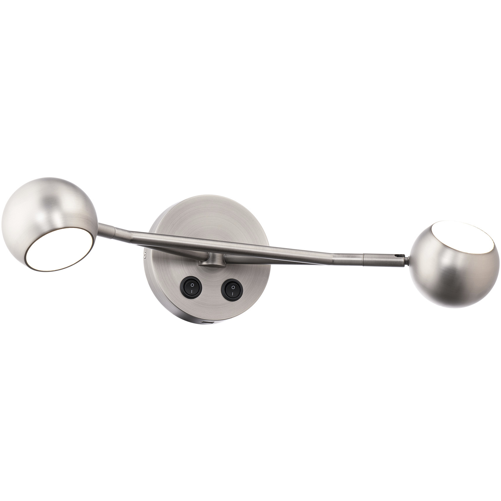 Duplex LED 7 inch Brushed Nickel Reading Light Wall Light, dweLED
