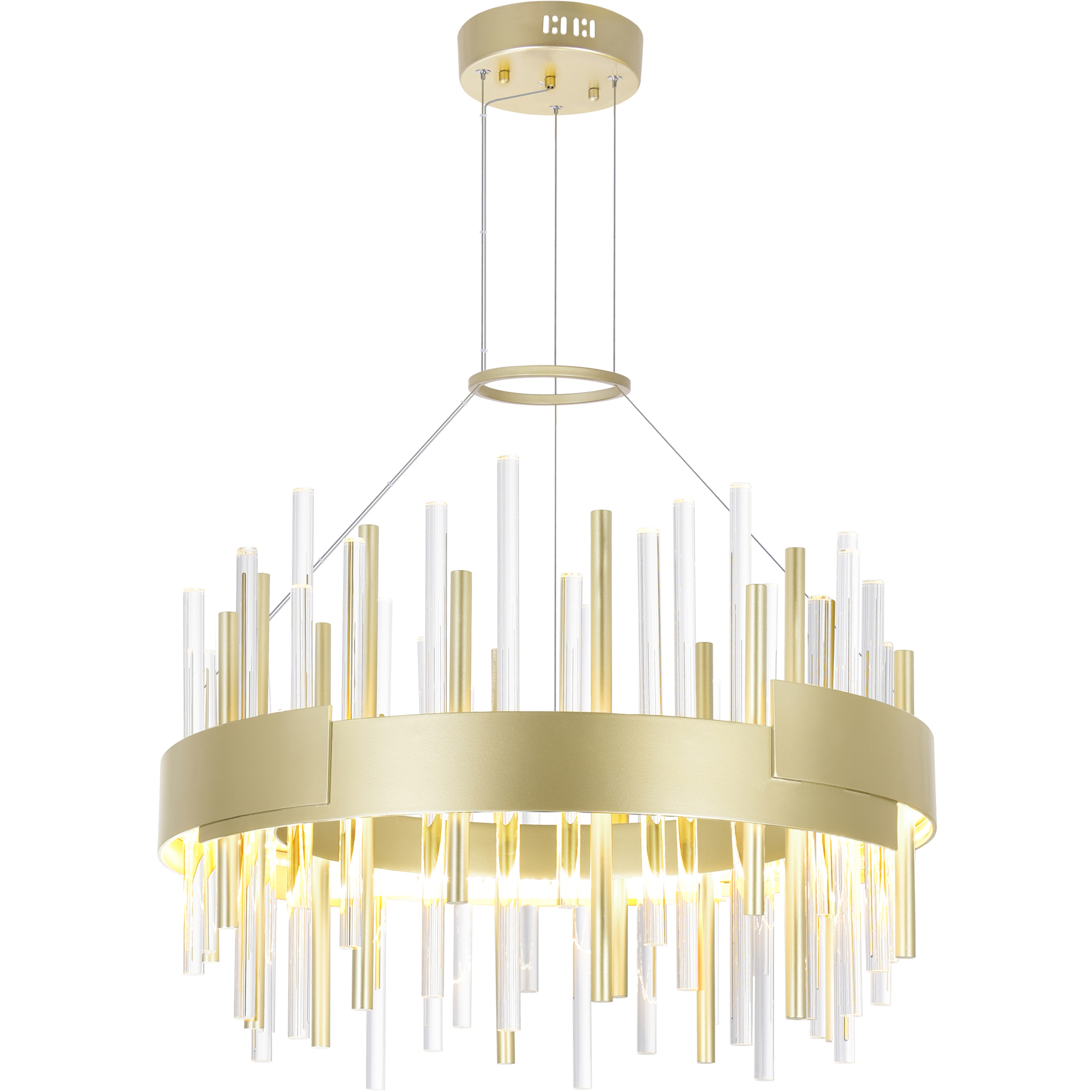Millipede LED 20 inch Satin Gold Chandelier Ceiling Light