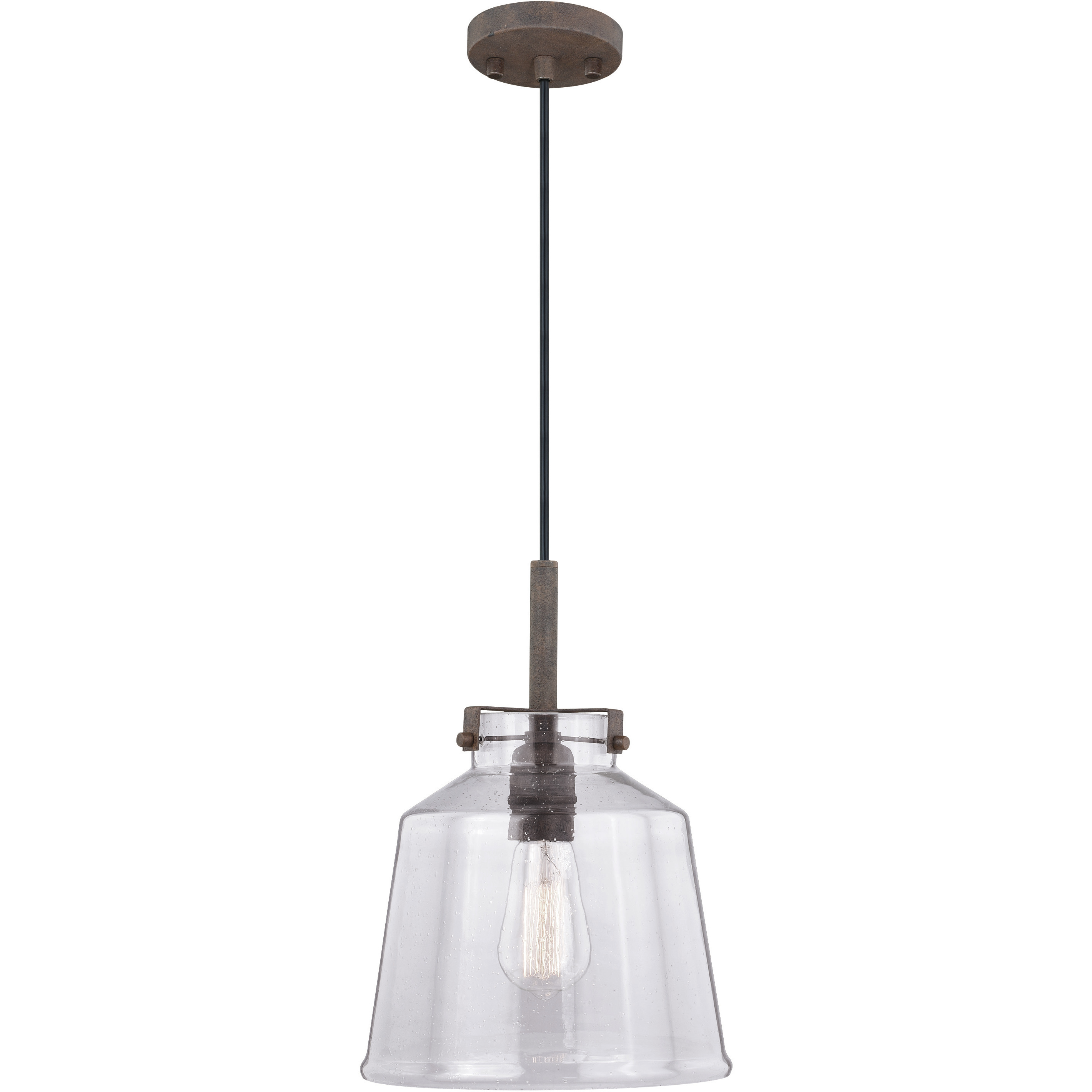 Milone LED 10 inch Textured Rustic Bronze Pendant Ceiling Light