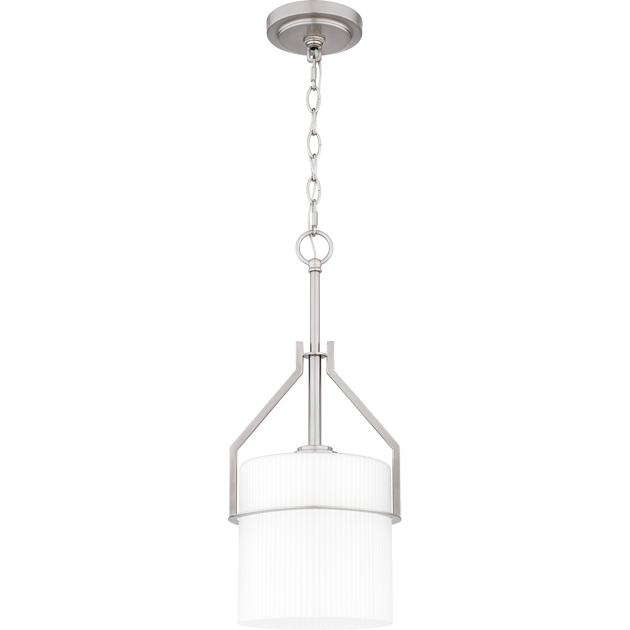 Seymour 1 Light 8.5 inch Brushed Nickel Mini Pendant Ceiling Light, Small