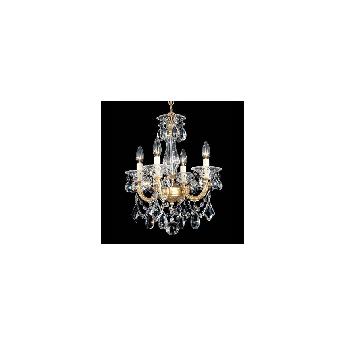 La Scala 4 Light 14.5 inch Parchment Gold Chandelier Ceiling Light in Heritage, Parchment Gold Cast, Convertible to Pendant