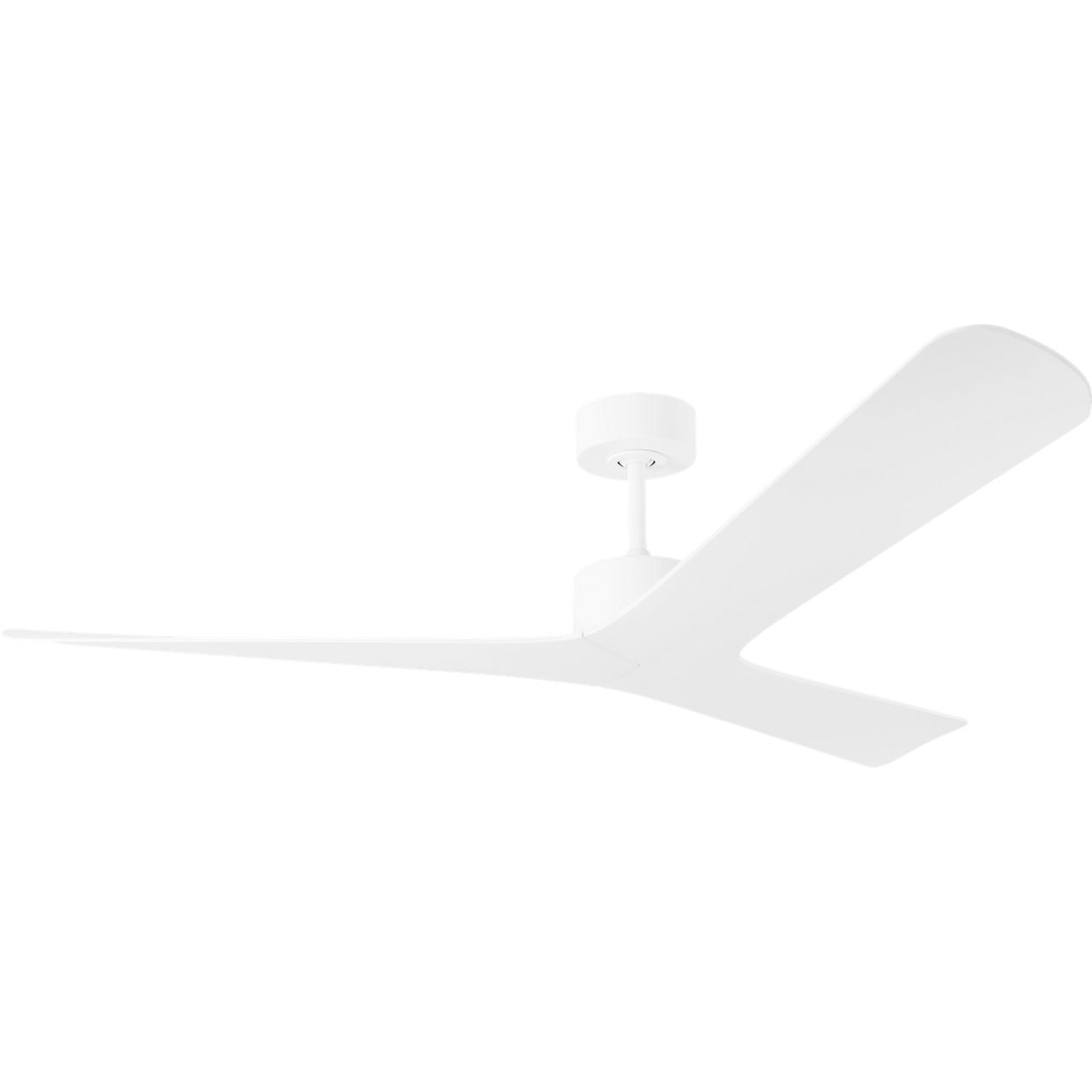 Tri Plank 57 inch Matte White Ceiling Fan