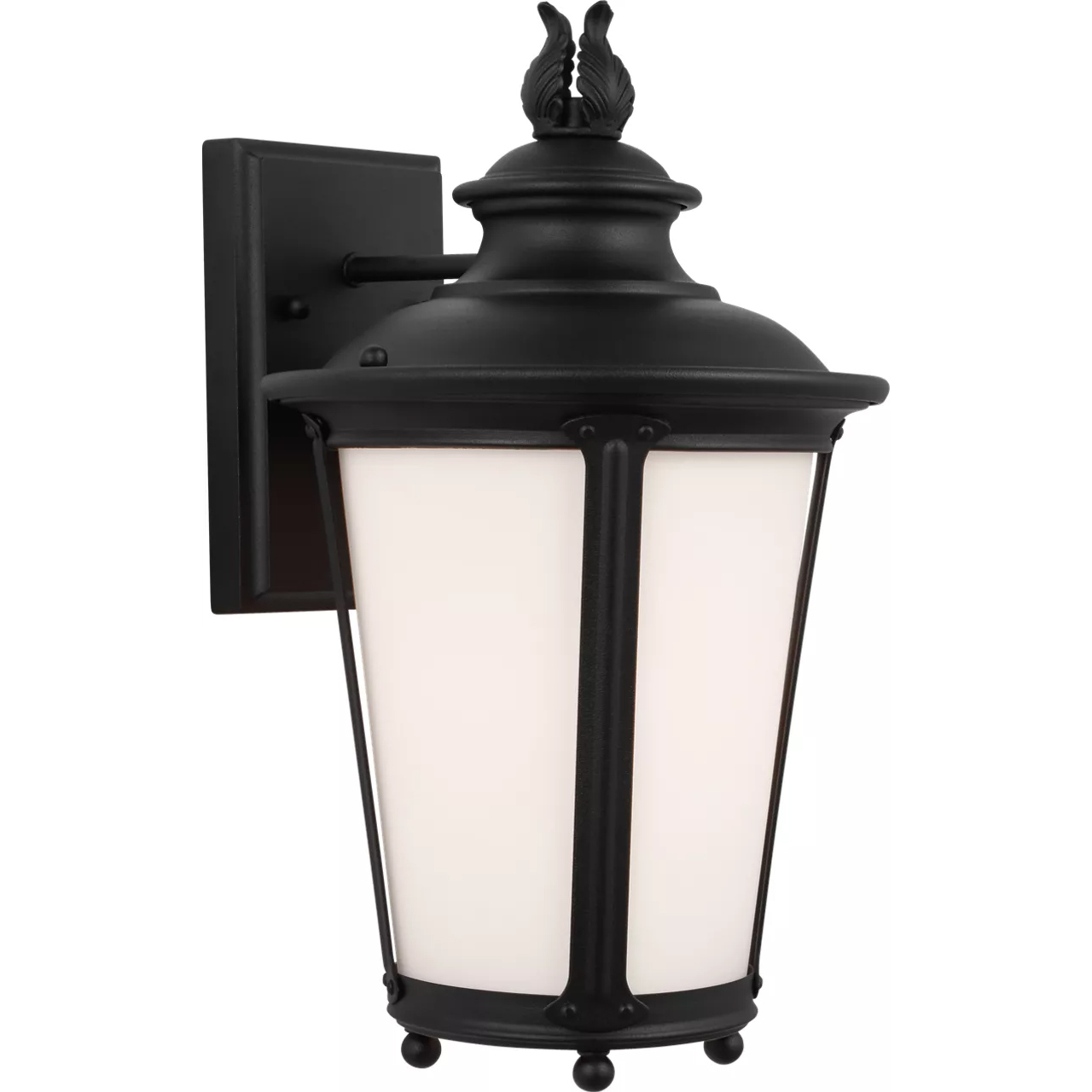 Cape May 1 Light 15.5 inch Black Outdoor Wall Lantern, Medium