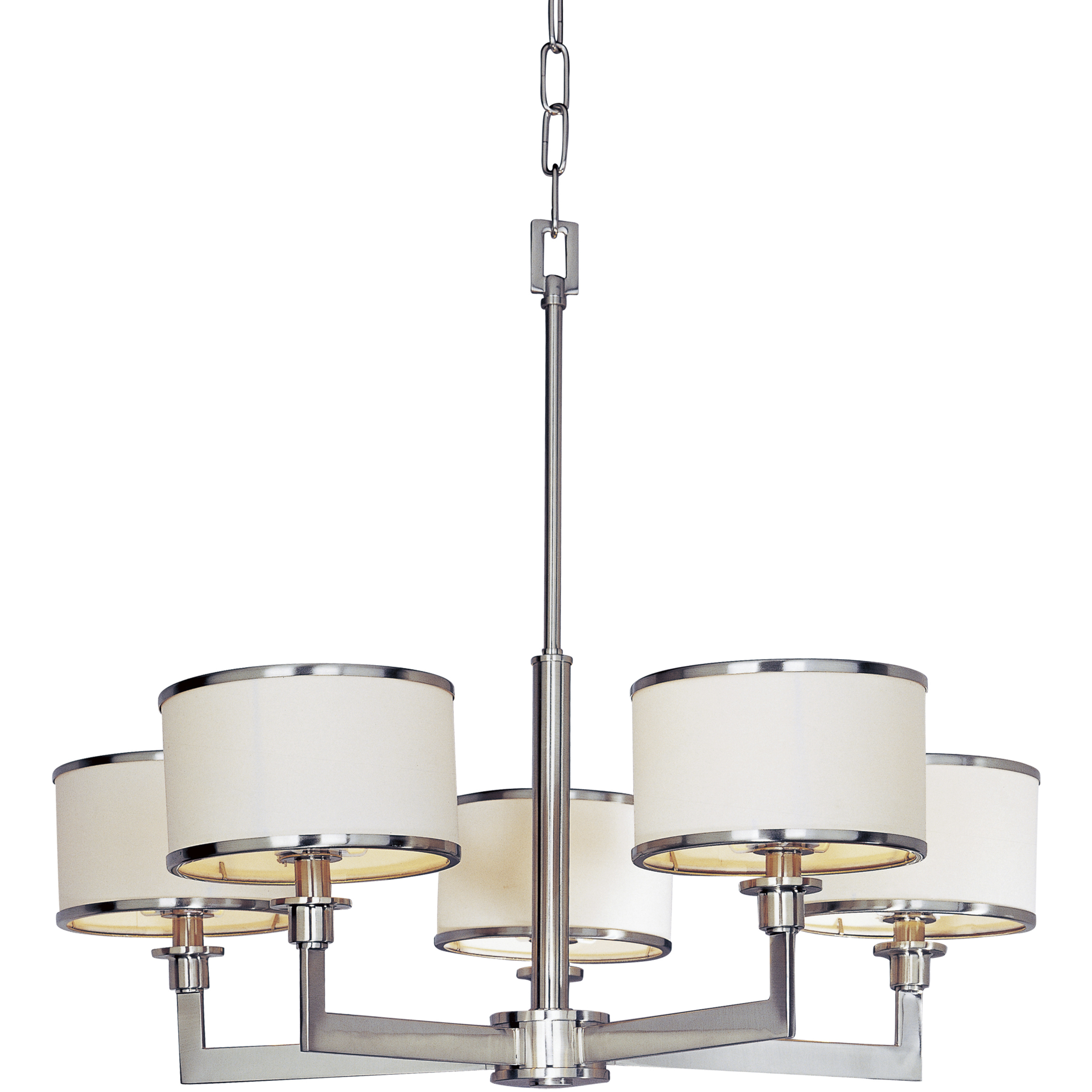 Nexus 5 Light 27.75 inch Satin Nickel Single-Tier Chandelier Ceiling Light