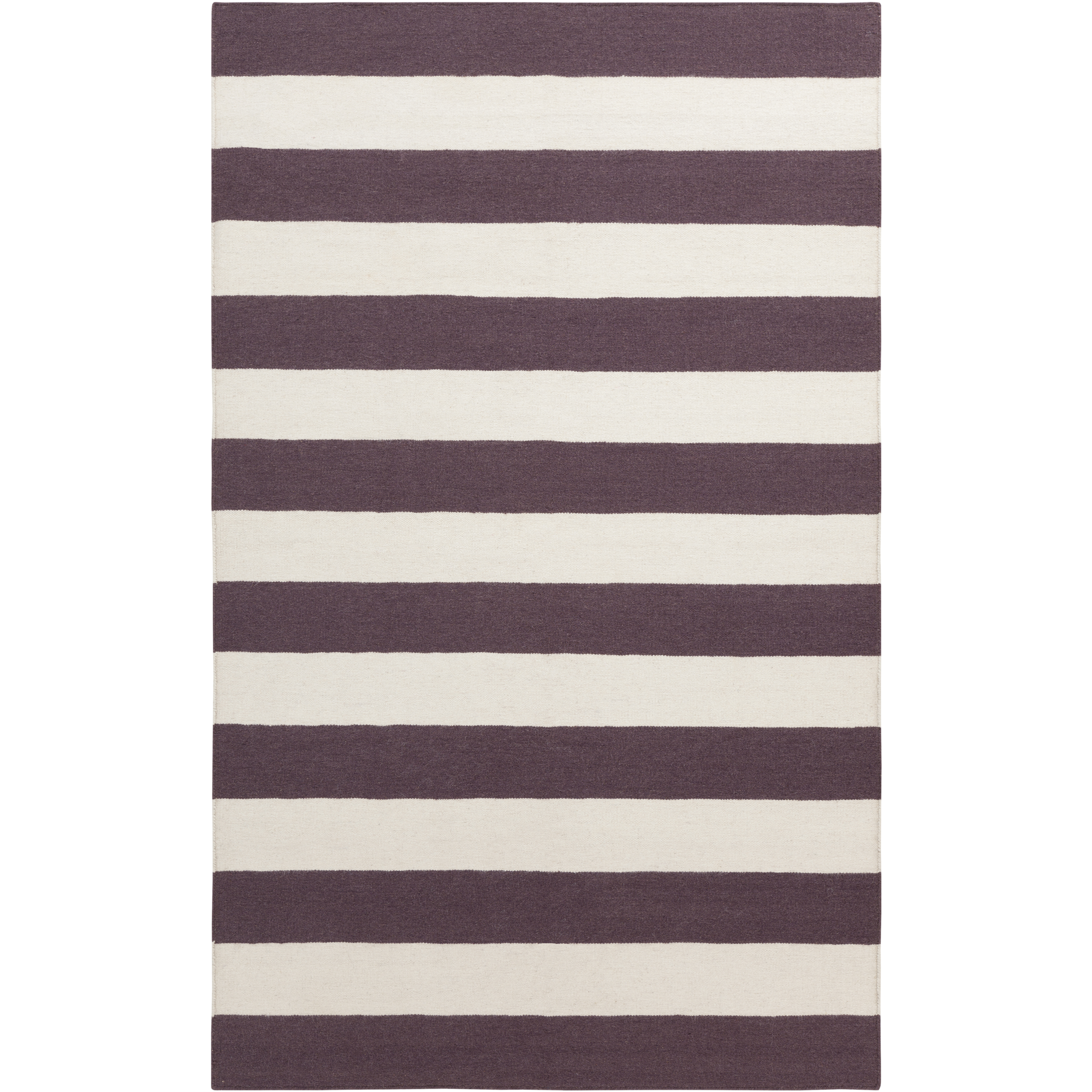 Frontier 66 X 42 inch Eggplant, Ivory Rug