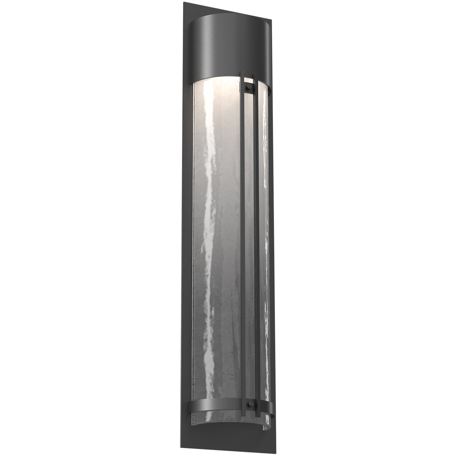 Outdoor Round Motif LED 31 inch Argento Grey Outdoor Sconce in 3000K LED, Frosted Granite, Tall Round