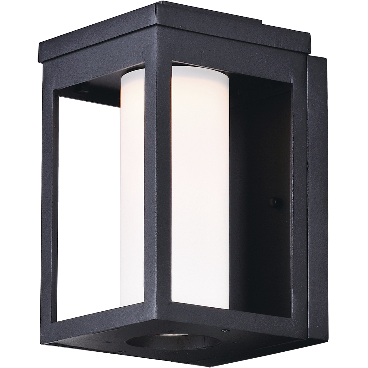 Salon LED 10 inch Black Outdoor Wall Mount in Satin White