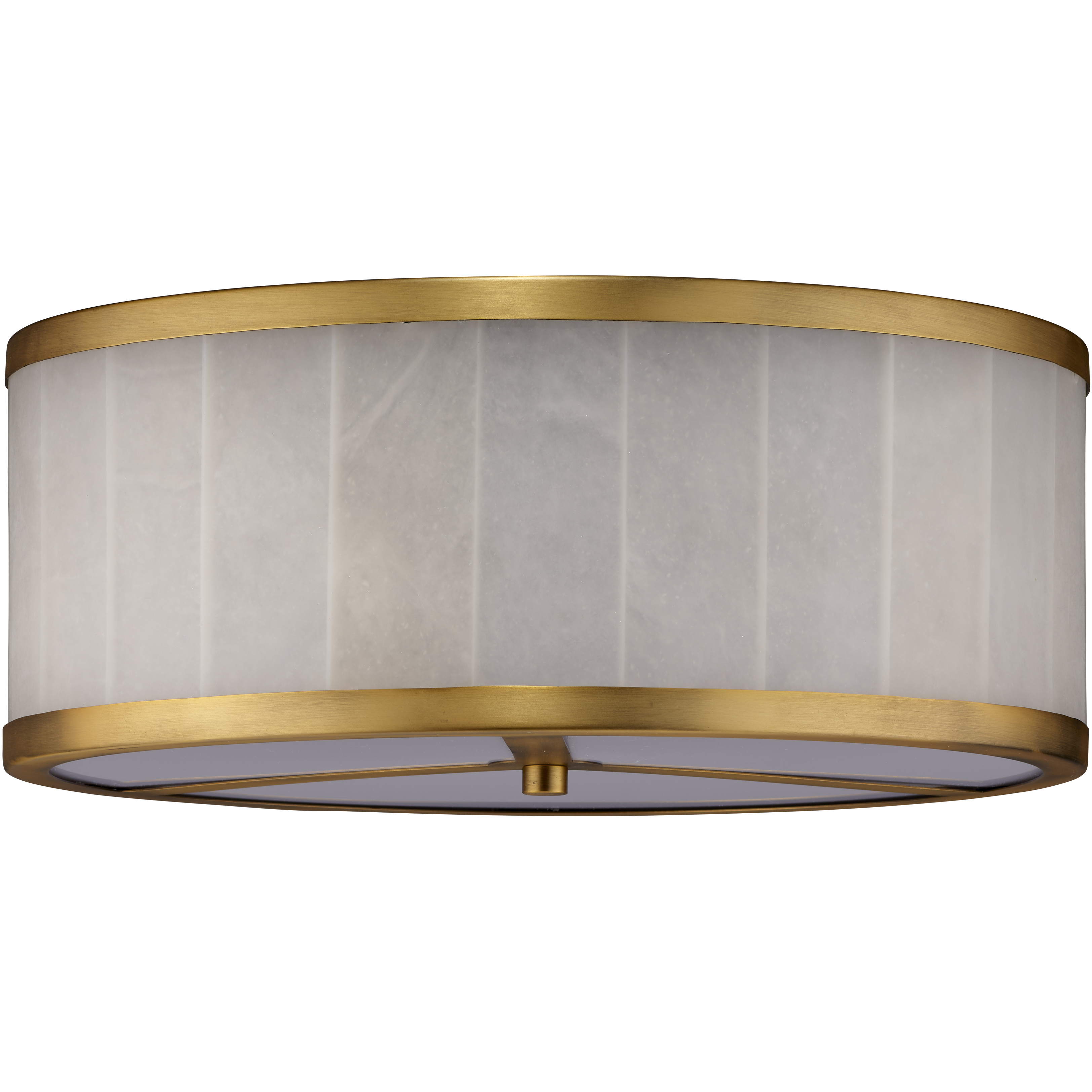 Upsala 2 Light 15 inch Antique Brass Flush Mount Ceiling Light, Large