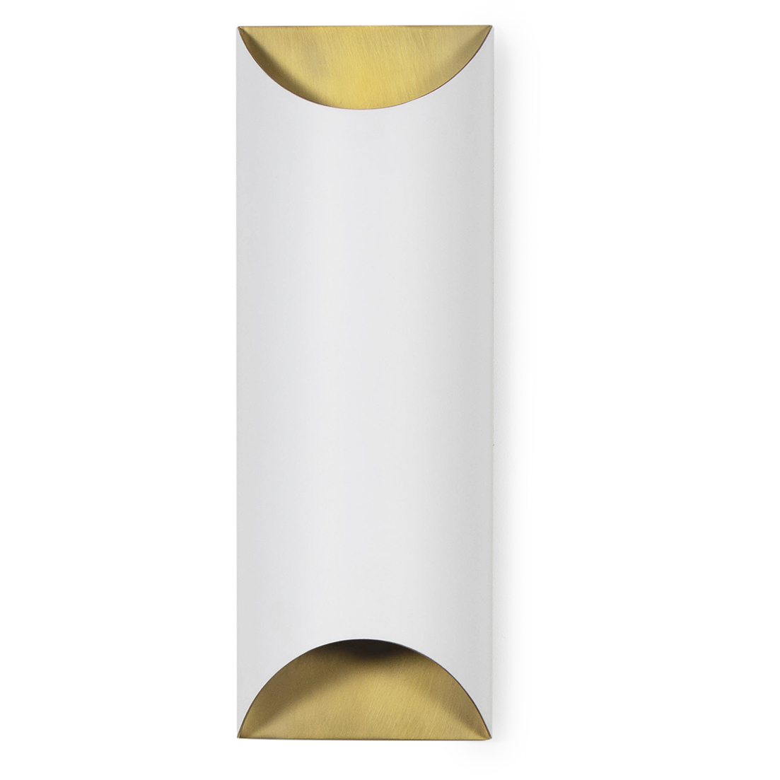 Meyer 2 Light 6.25 inch White and Natural Brass Wall Sconce Wall Light