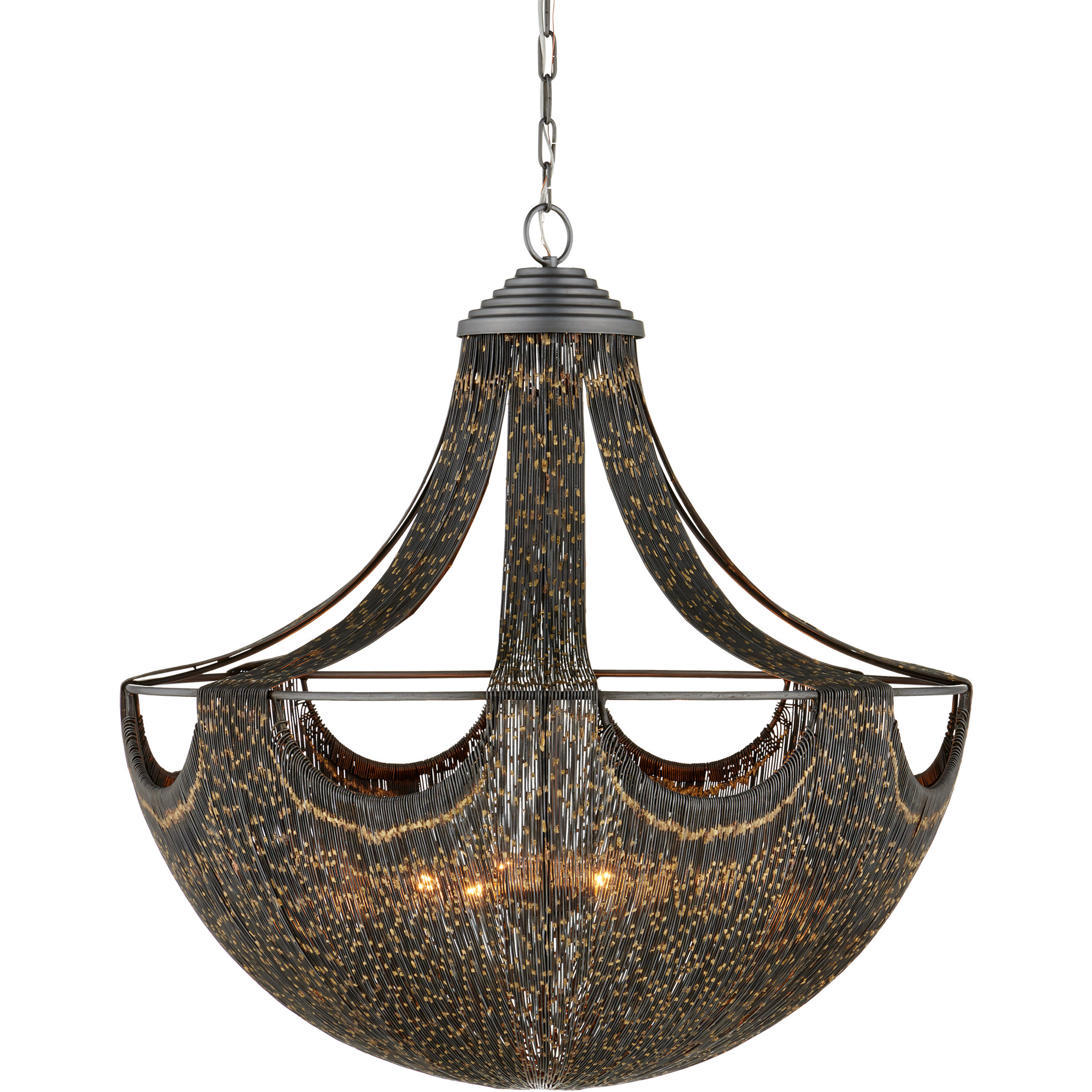 Eduardo 6 Light 30.25 inch Brass Chandelier Ceiling Light