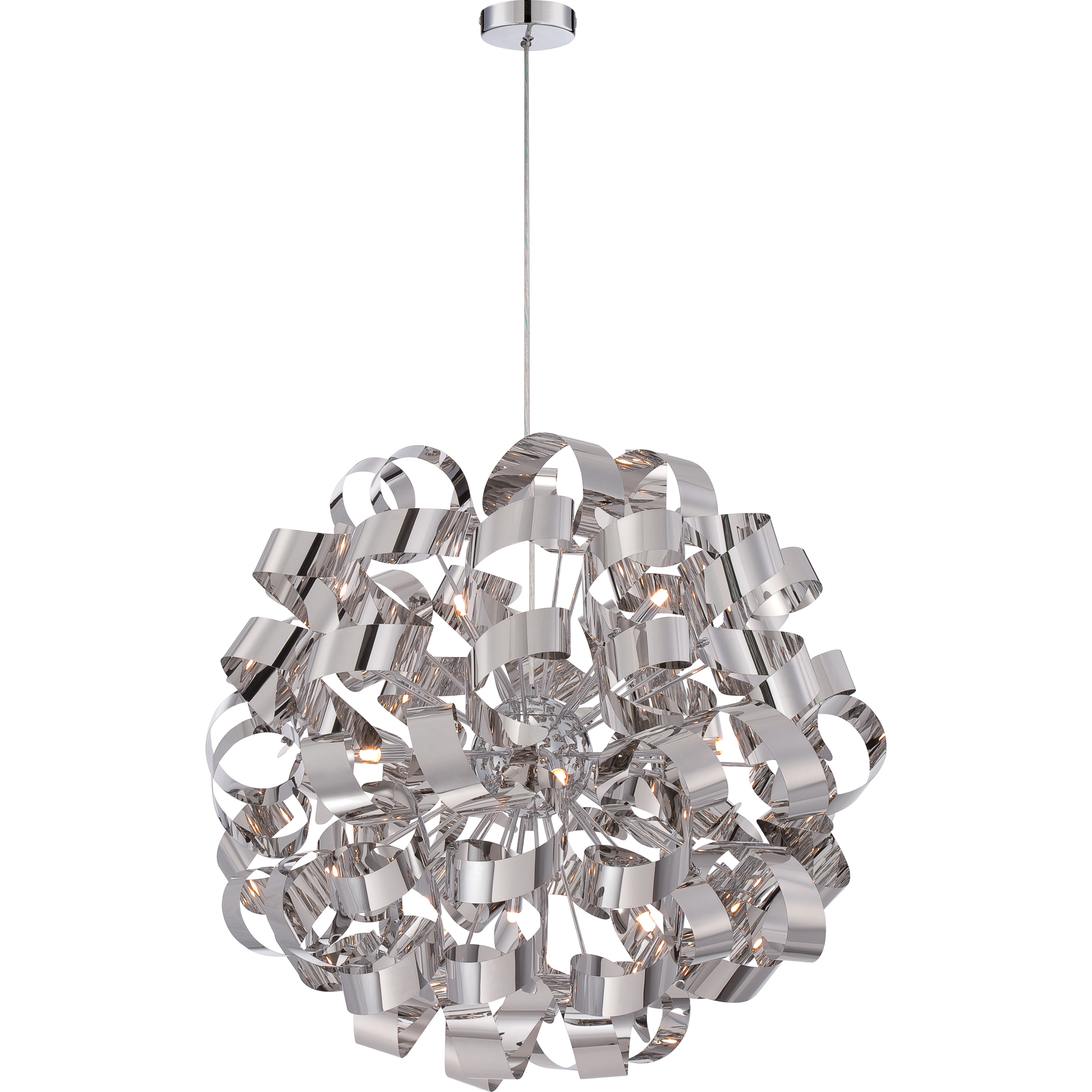 Ribbons 12 Light 31 inch Polished Chrome Foyer Pendant Ceiling Light