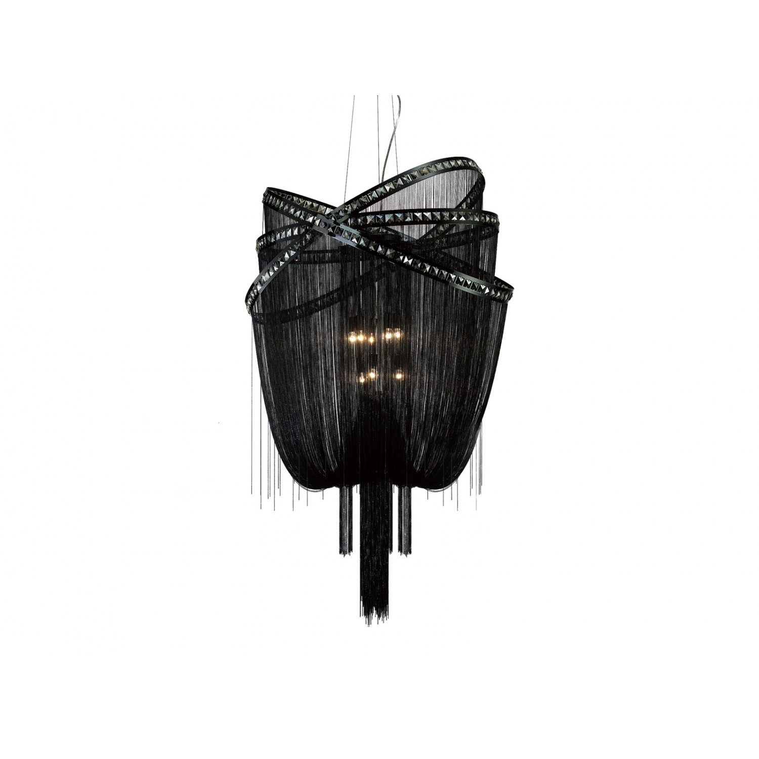 Wilshire Blvd. 9 Light 36 inch Black Chrome Chandelier Ceiling Light