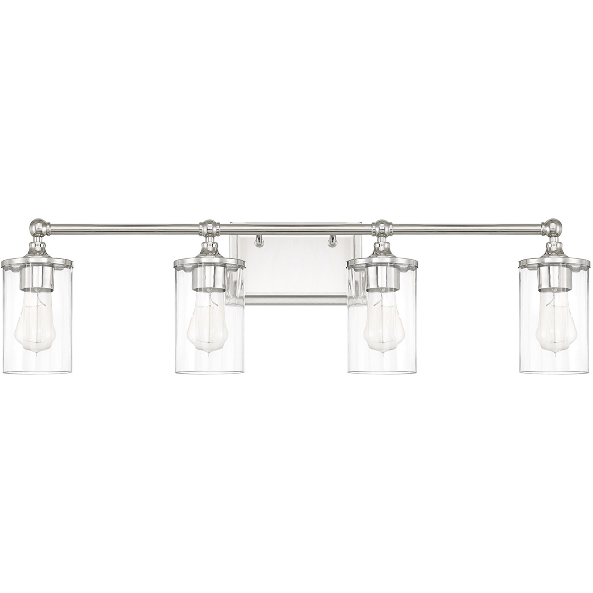 Camden 4 Light 33 inch Polished Nickel Vanity Light Wall Light