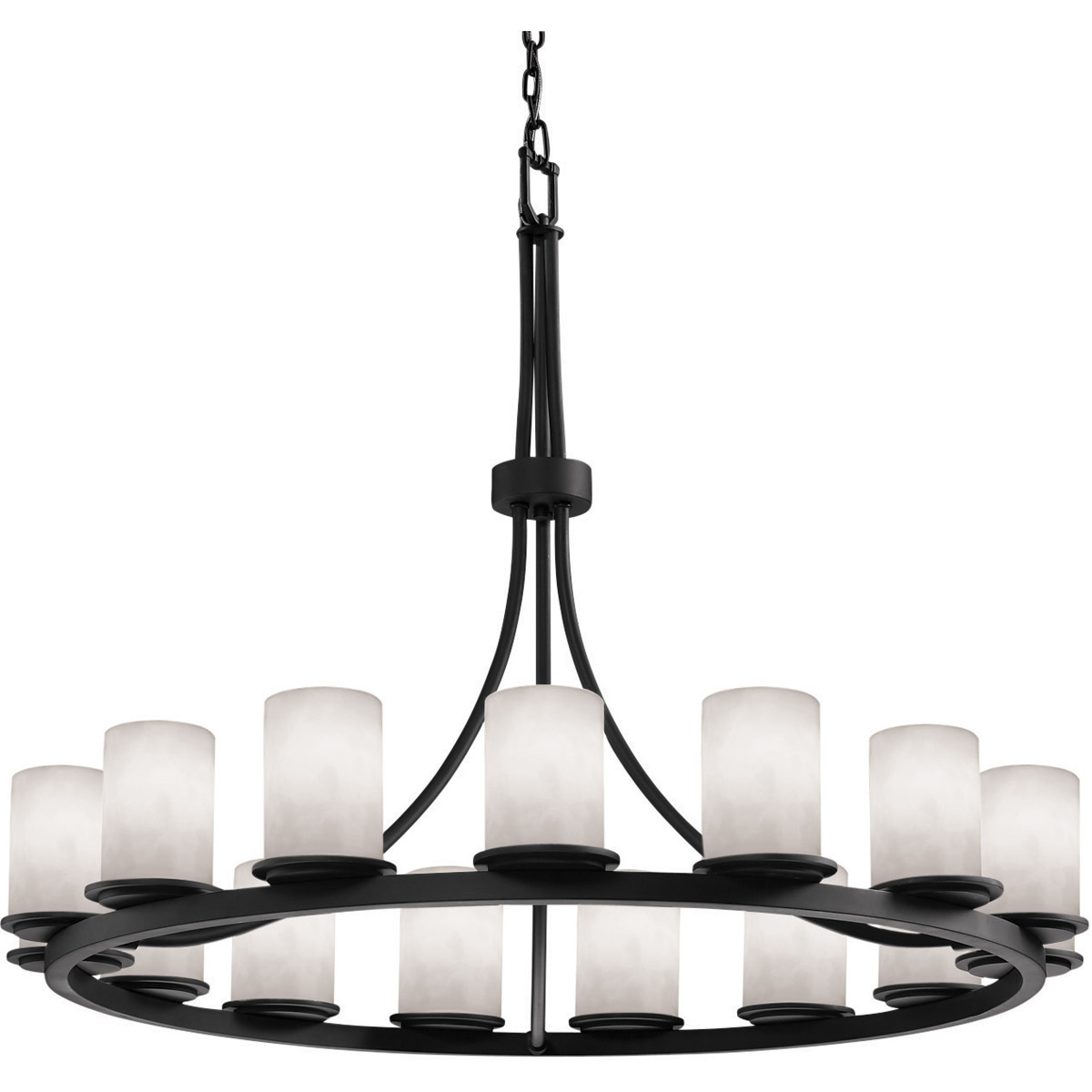 Clouds LED 60 inch Matte Black Chandelier Ceiling Light