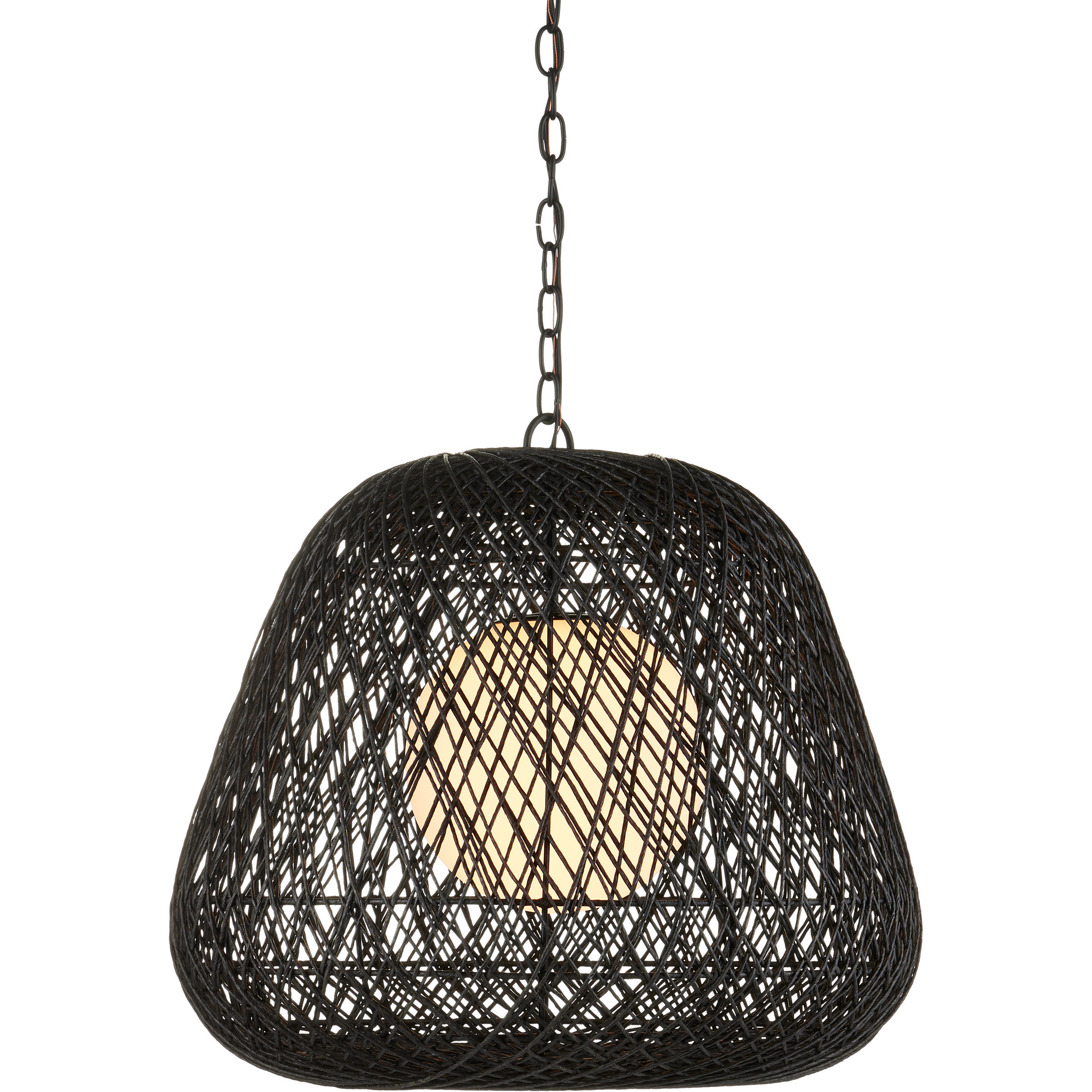 Osbert 1 Light 21.75 inch Satin Black Pendant Ceiling Light