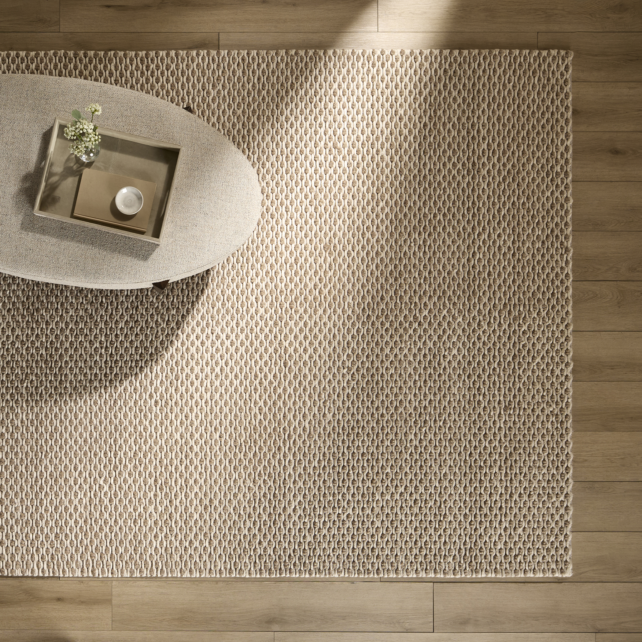 Natural Luxe Brown and Ivory Indoor Rug
