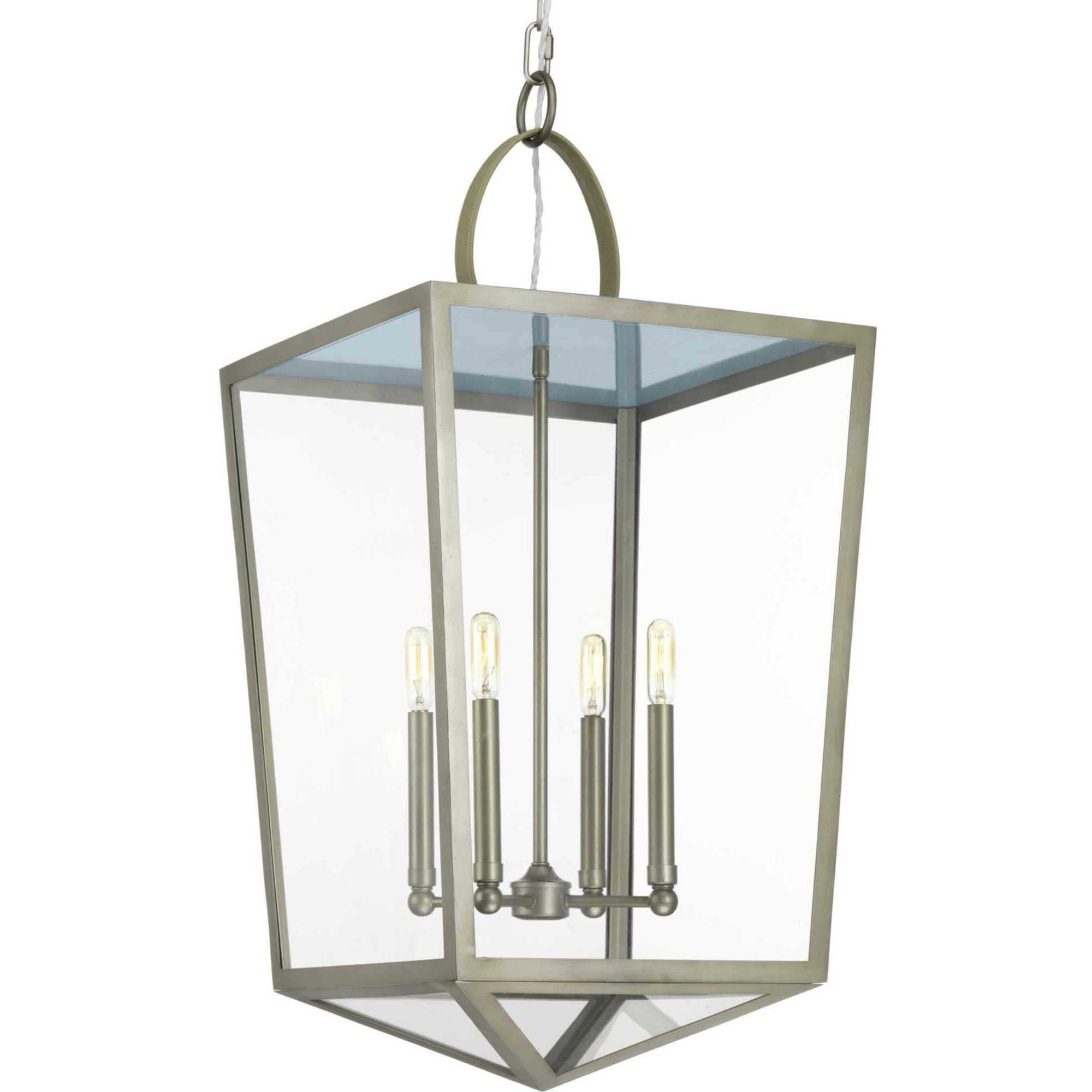 Oludeniz Beach 4 Light 16.25 inch Antique Nickel Foyer Pendant Ceiling Light, Design Series