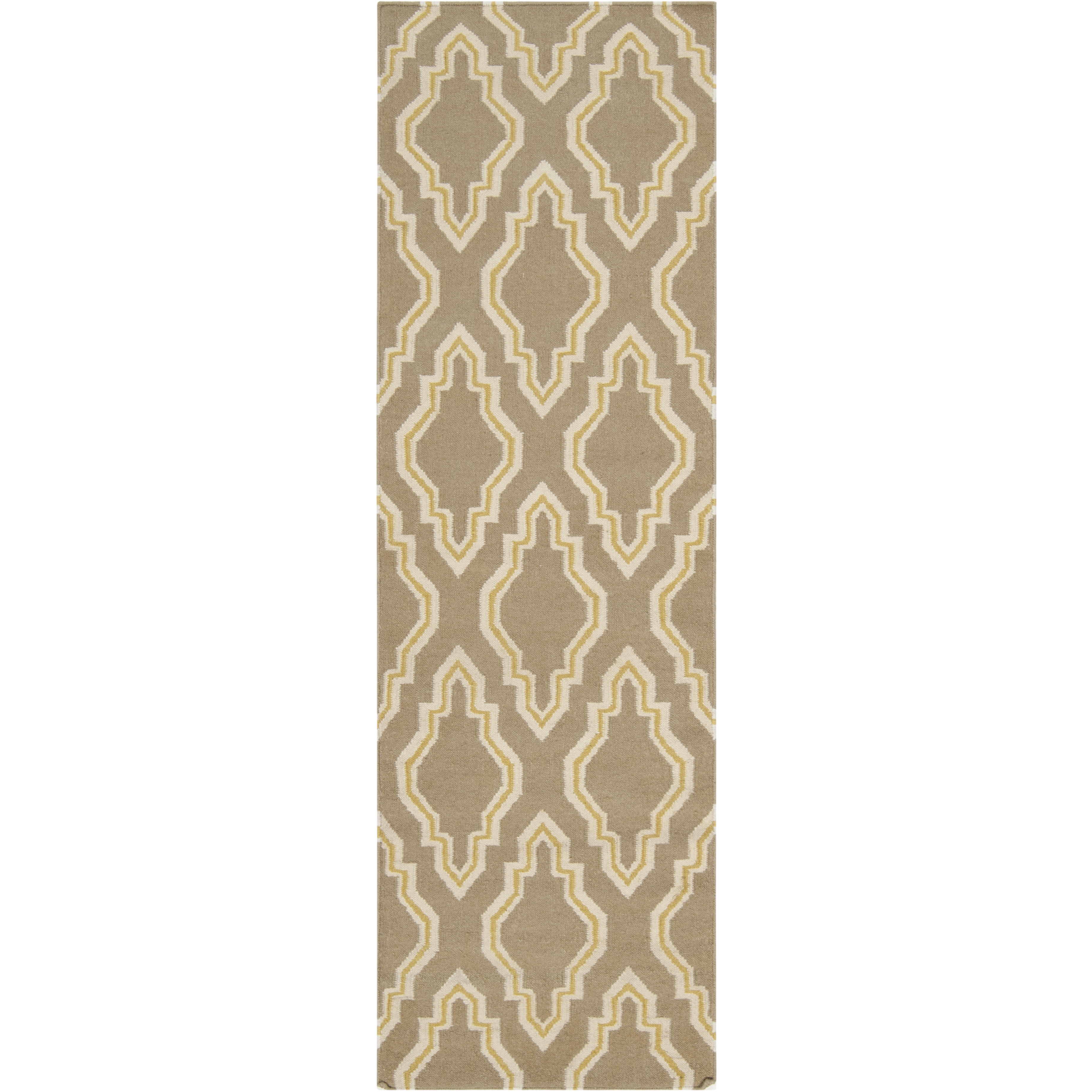 Fallon 96 X 30 inch Taupe, Mustard, Cream Rug
