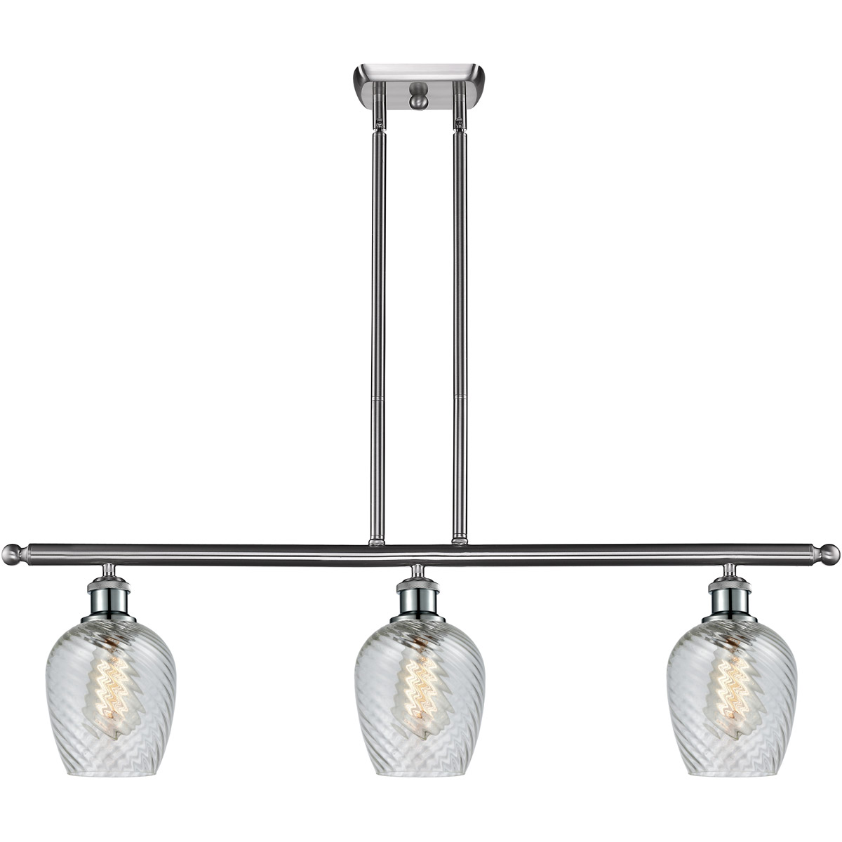 Ballston Salina 3 Light 42 inch Brushed Satin Nickel Island Light Ceiling Light, Ballston