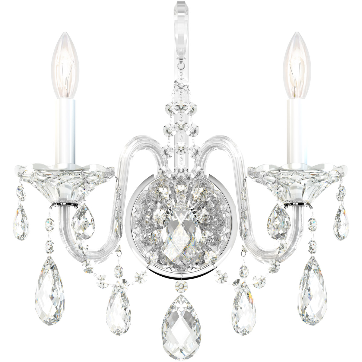 Sterling 2 Light 7 inch Silver Wall Sconce Wall Light in Spectra, Polished Silver
