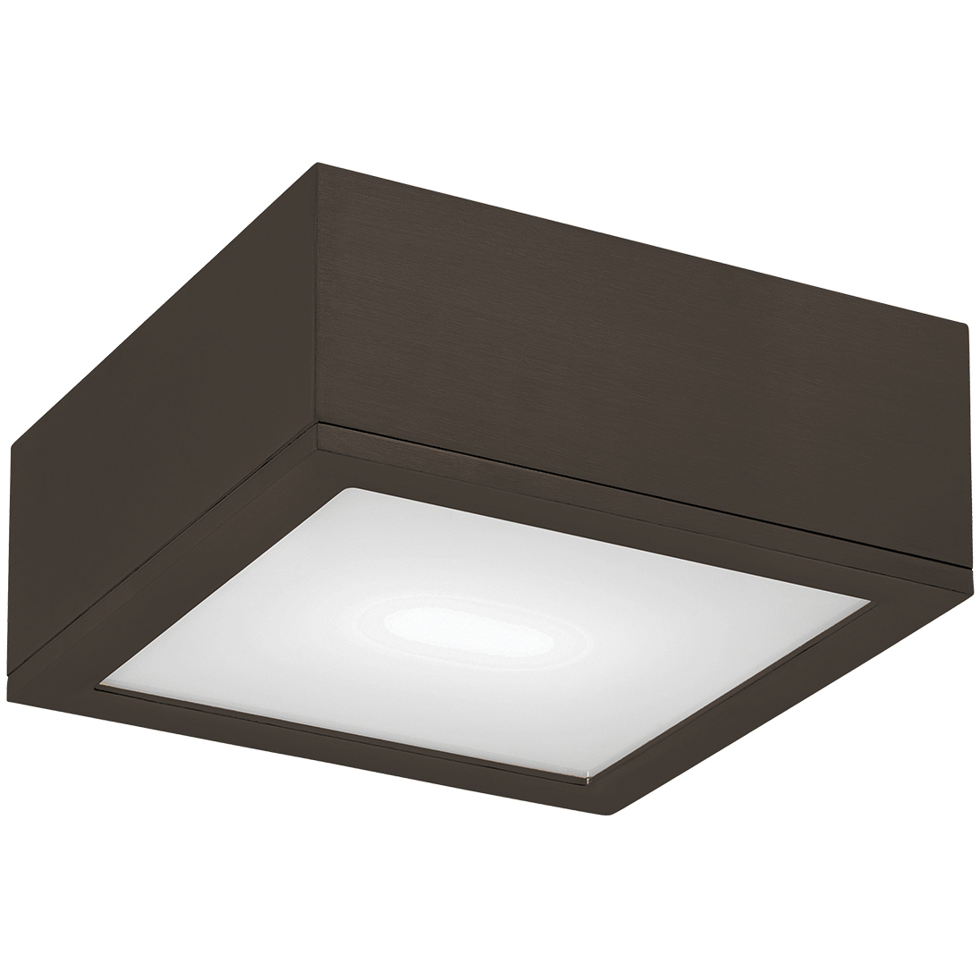 Rubix LED 10 inch Bronze Outdoor Flush