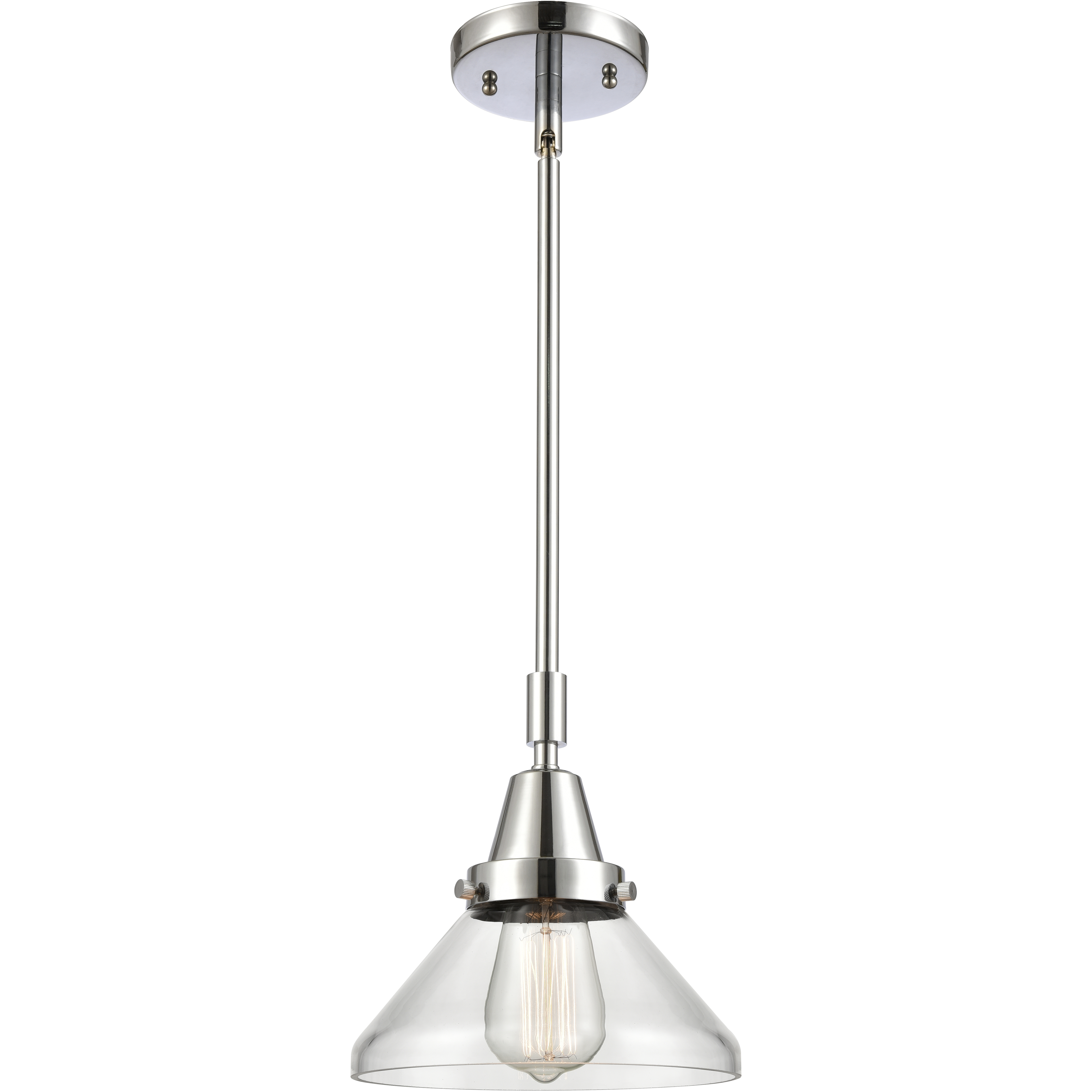 Franklin Restoration Caden 1 Light 8 inch Polished Chrome Mini Pendant Ceiling Light in Clear Glass
