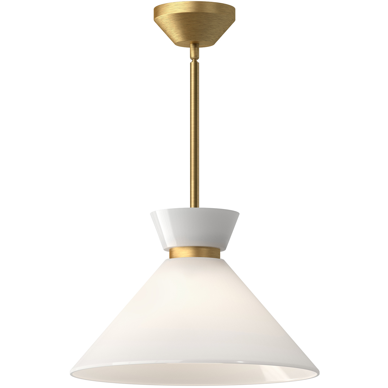 Alora Mood Halston 1 Light 14.13 inch Brushed Gold Pendant Ceiling Light
