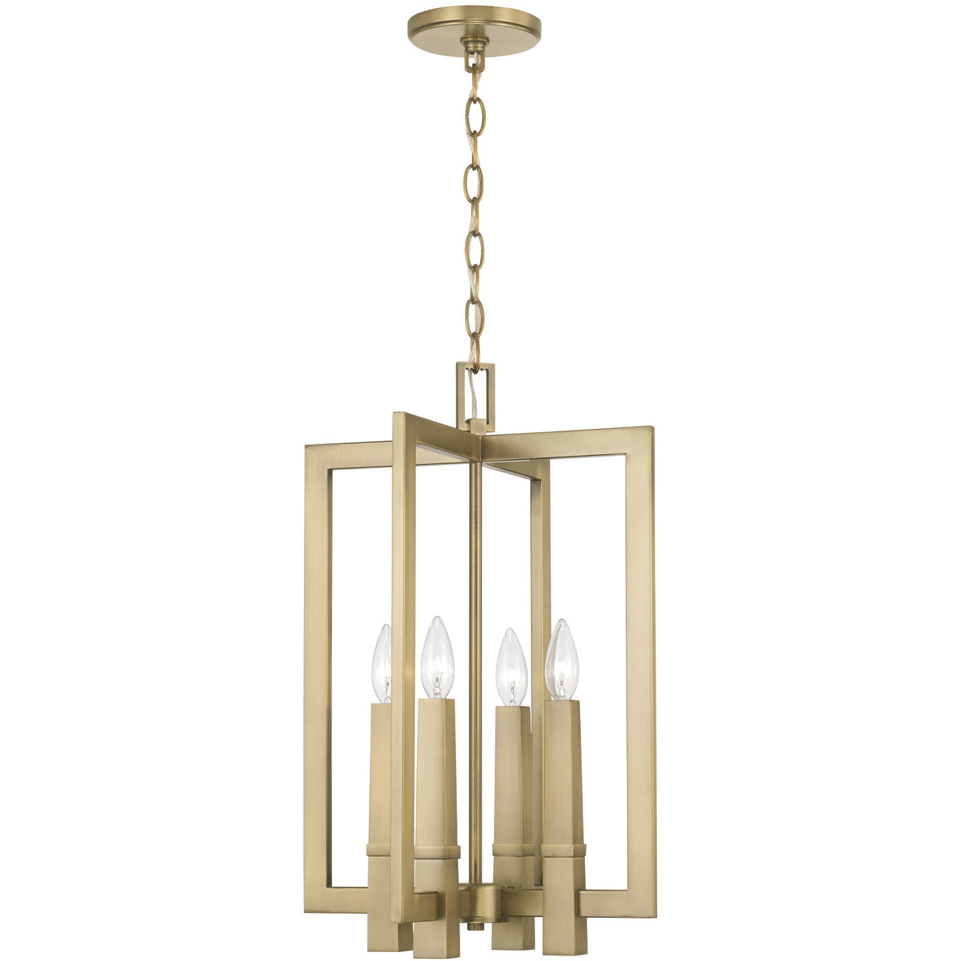 Blake 4 Light 14 inch Aged Brass Foyer Ceiling Light