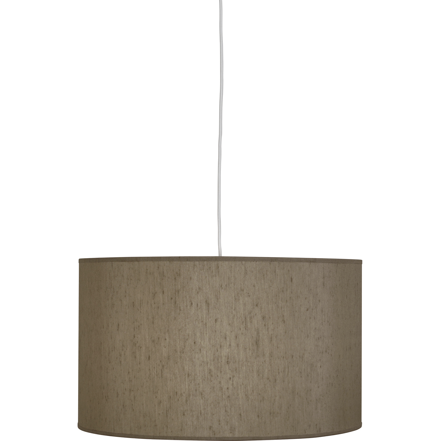 Elena 1 Light 25 inch Painted White Pendant Ceiling Light in Mushroom Dupioni