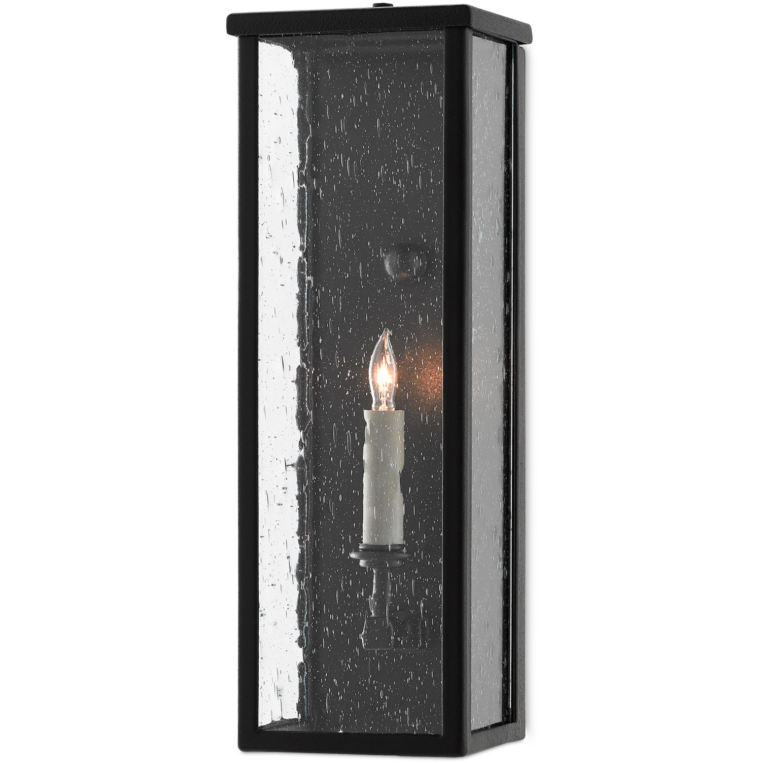 Tanzy 1 Light 18.38 inch Midnight Black Outdoor Wall Sconce, Small