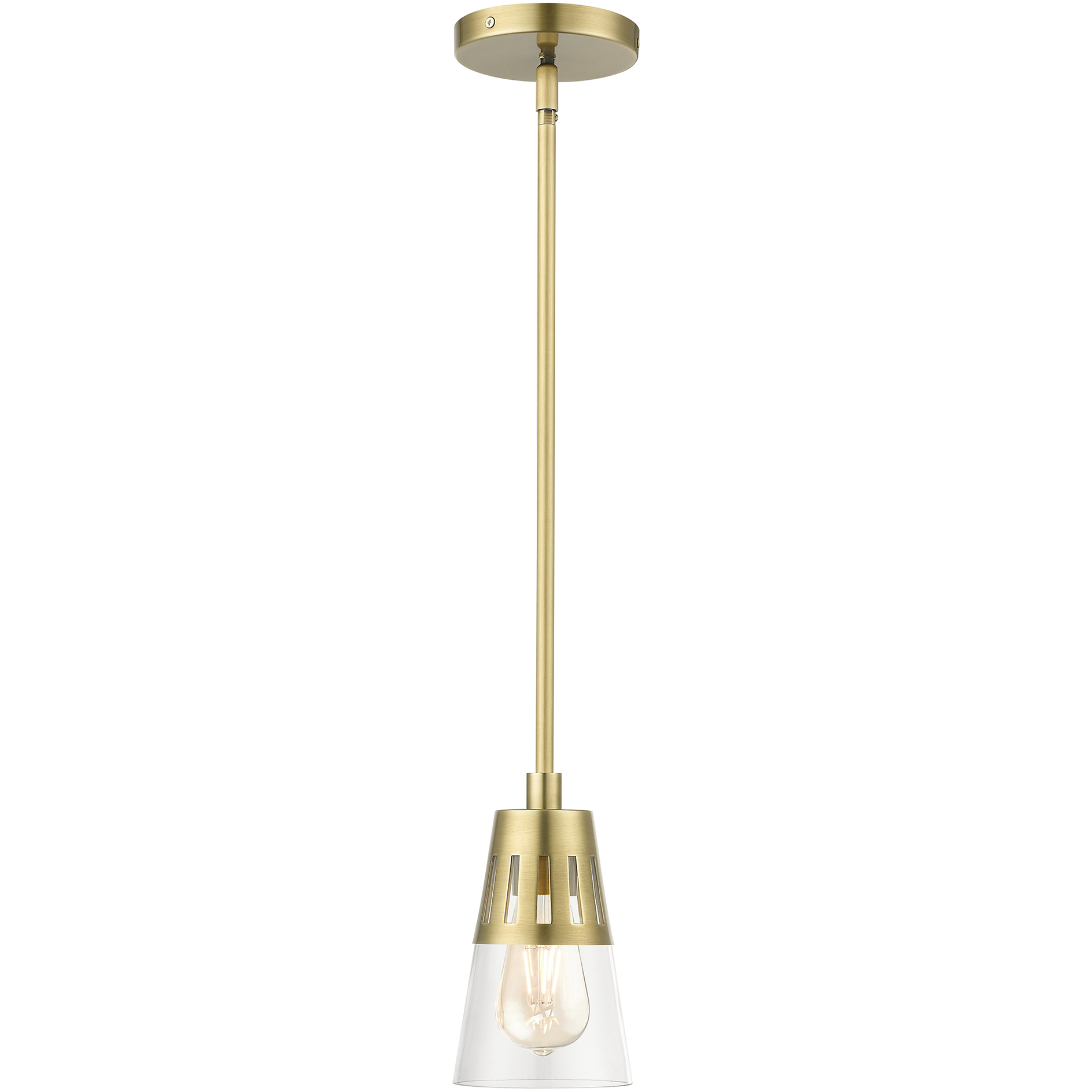 Bennington 1 Light 5.13 inch Natural Brass Mini Pendant Ceiling Light