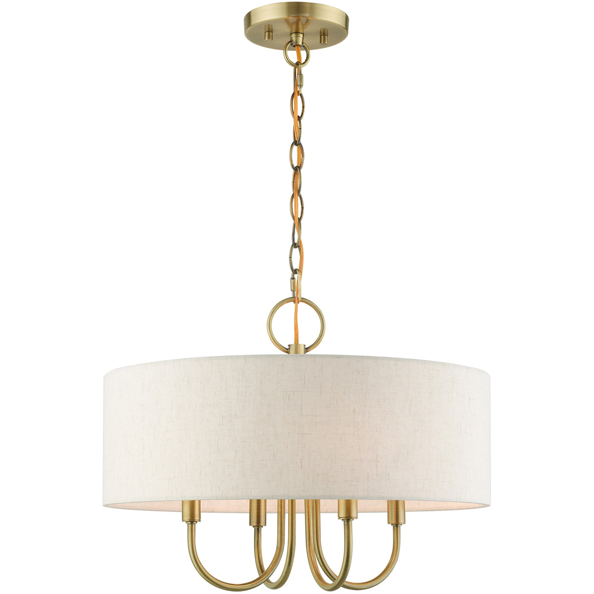 Blossom 4 Light 18 inch Antique Brass Pendant Chandelier Ceiling Light