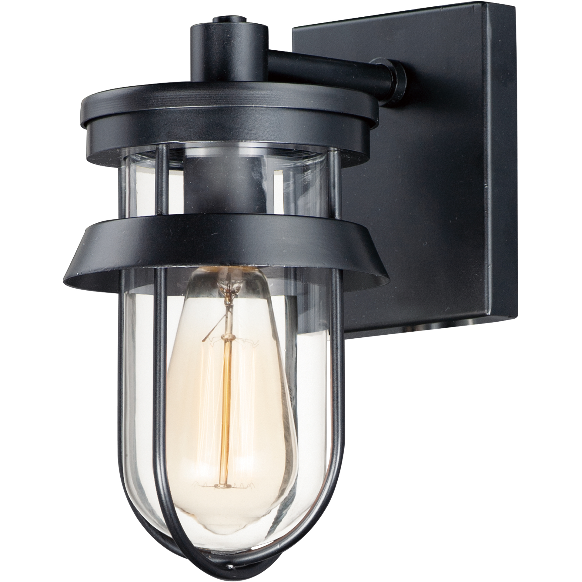 Breakwater 1 Light 10 inch Black Outdoor Wall Mount