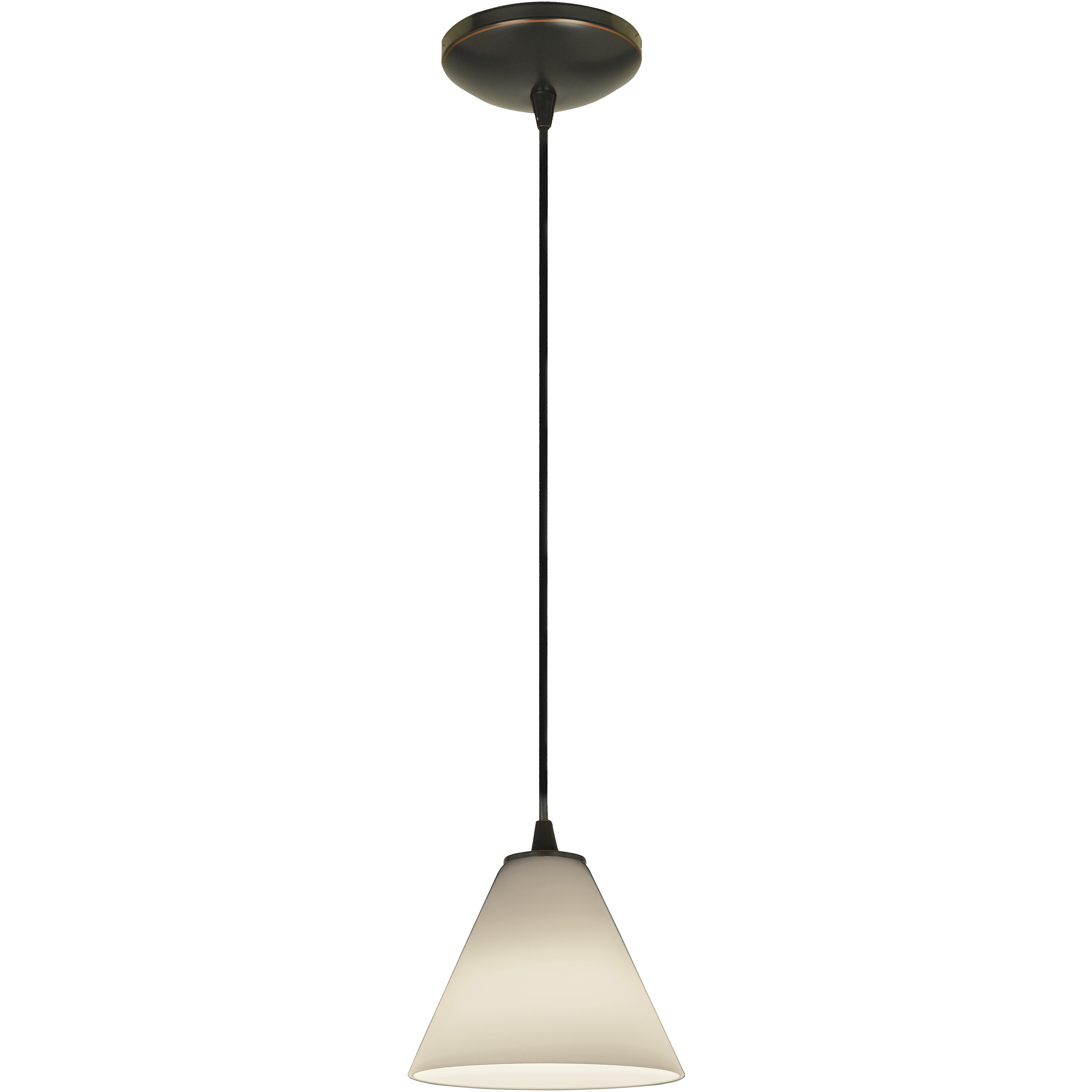 Martini 1 Light 7.25 inch Oil Rubbed Bronze Pendant Ceiling Light in White
