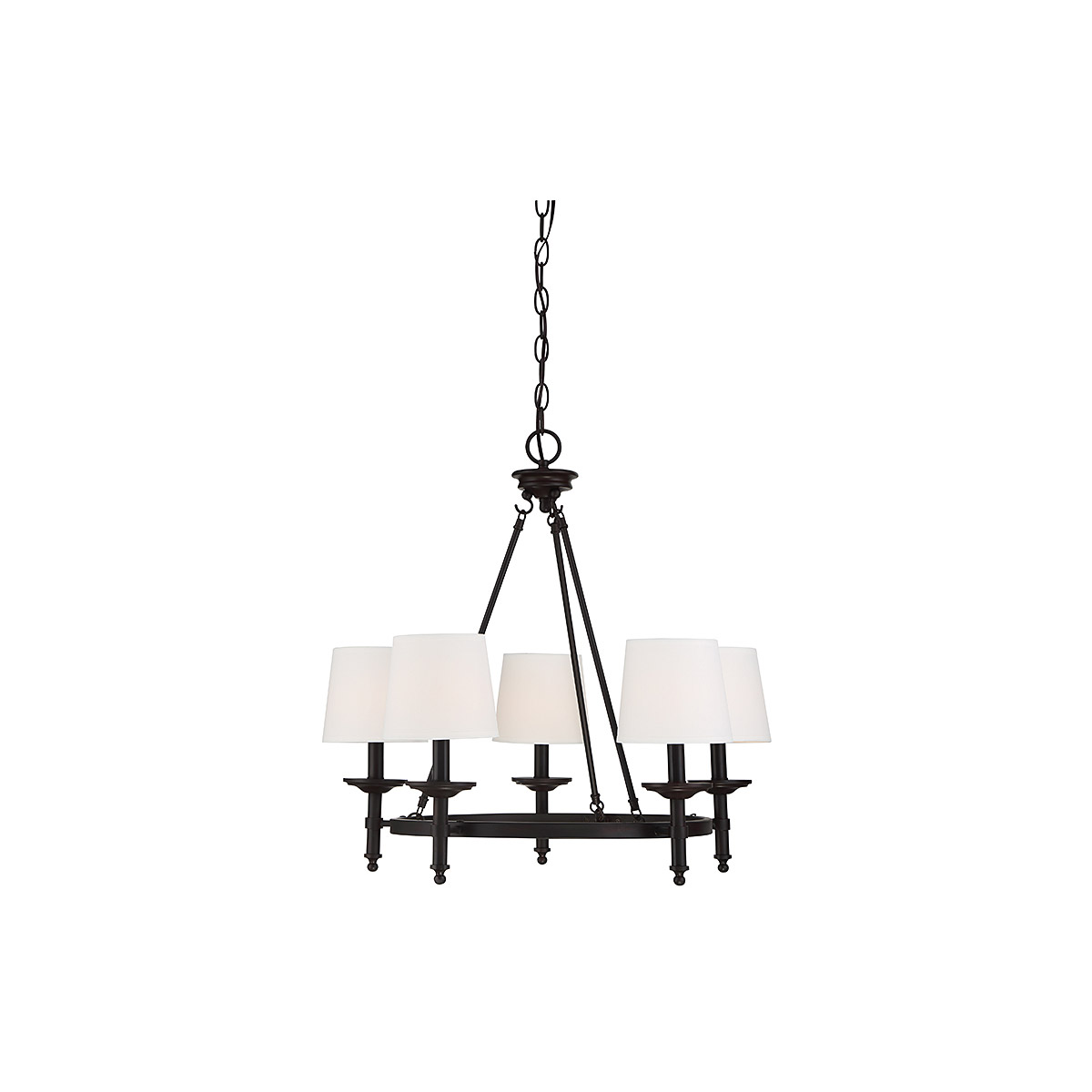 Transitional 5 Light 26 inch Oil Rubbed Bronze Chandelier Ceiling Light