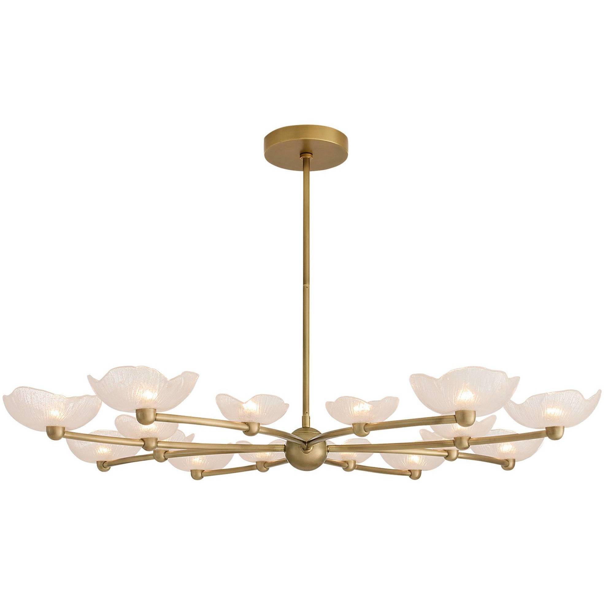 Fleurana 16 Light 54 inch Antique Brass Chandelier Ceiling Light