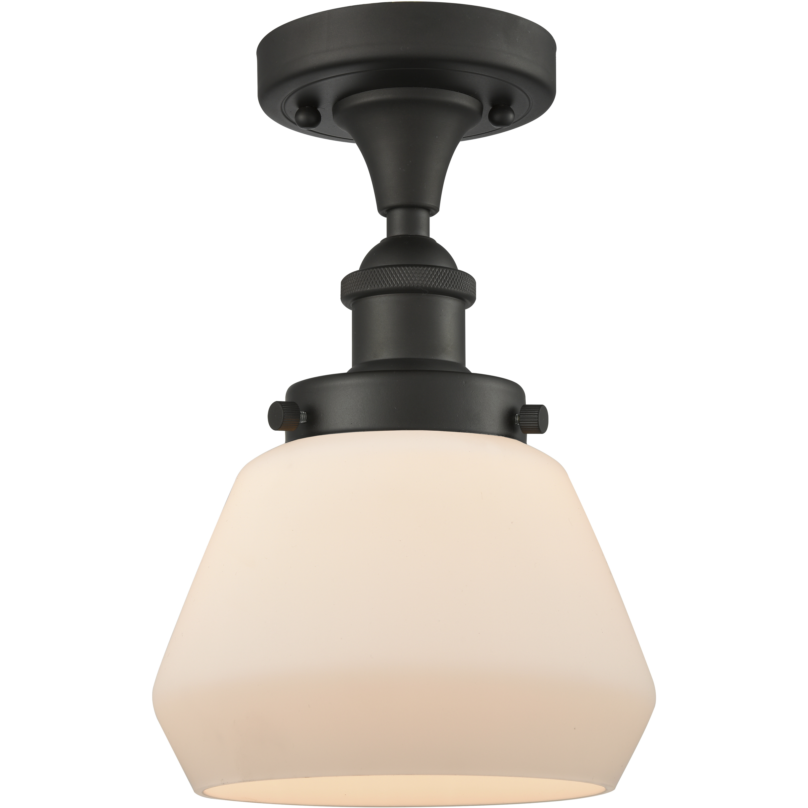 Fulton 1 Light 6.5 inch Oil Rubbed Bronze Semi-Flush Mount Ceiling Light