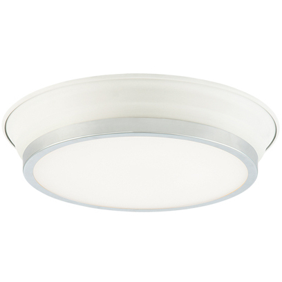 Jaxx LED 12 inch White and Chrome Flush Mount Ceiling Light