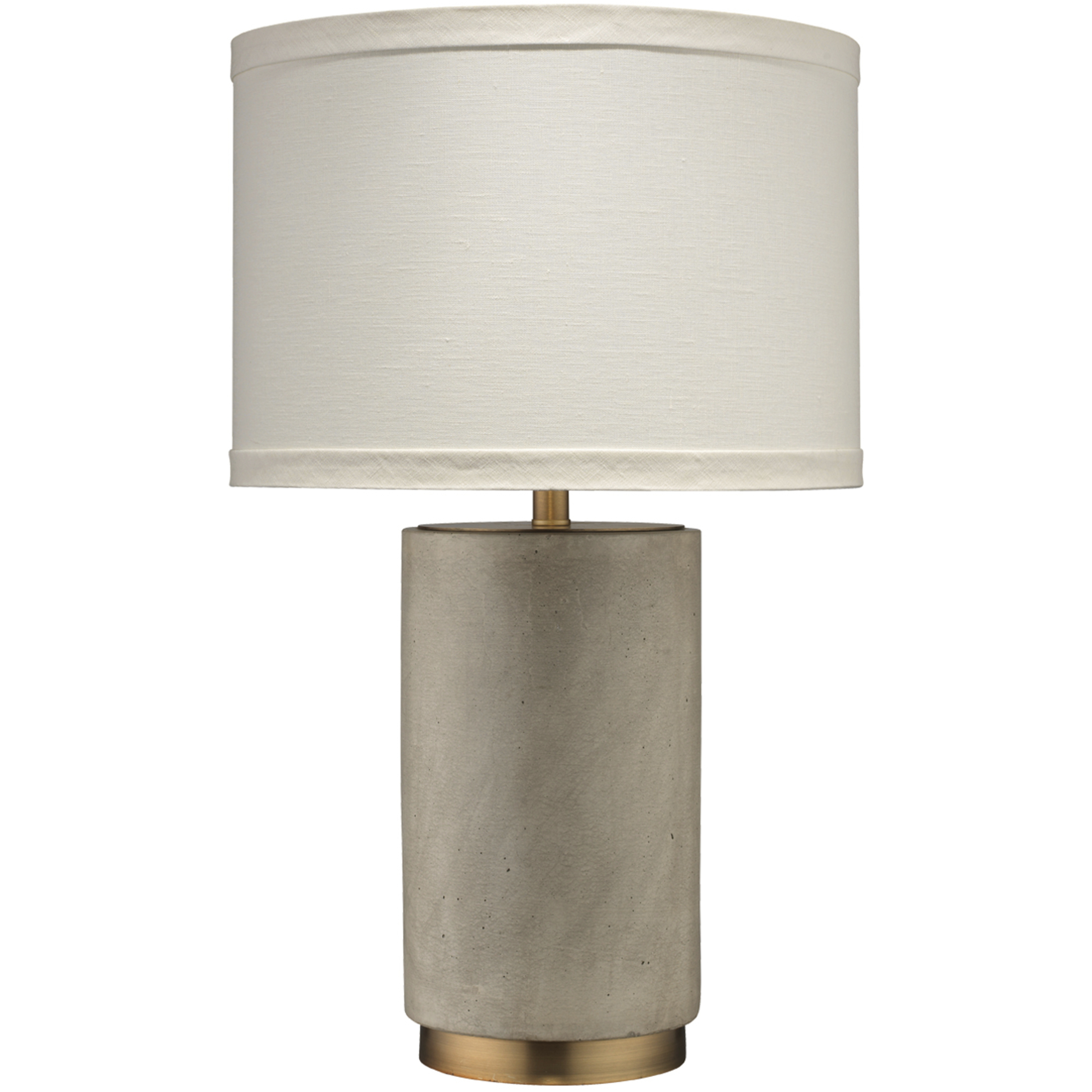 Mortar 25.5 inch 150 watt Grey Cement & Antique Brass Table Lamp Portable Light