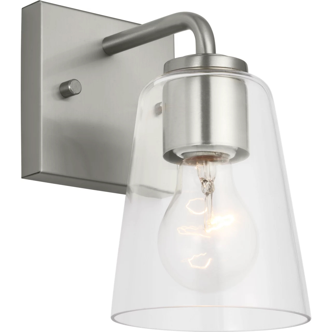 Miles 1 Light 4.5 inch Brushed Nickel Vanity Light Wall Light, Small