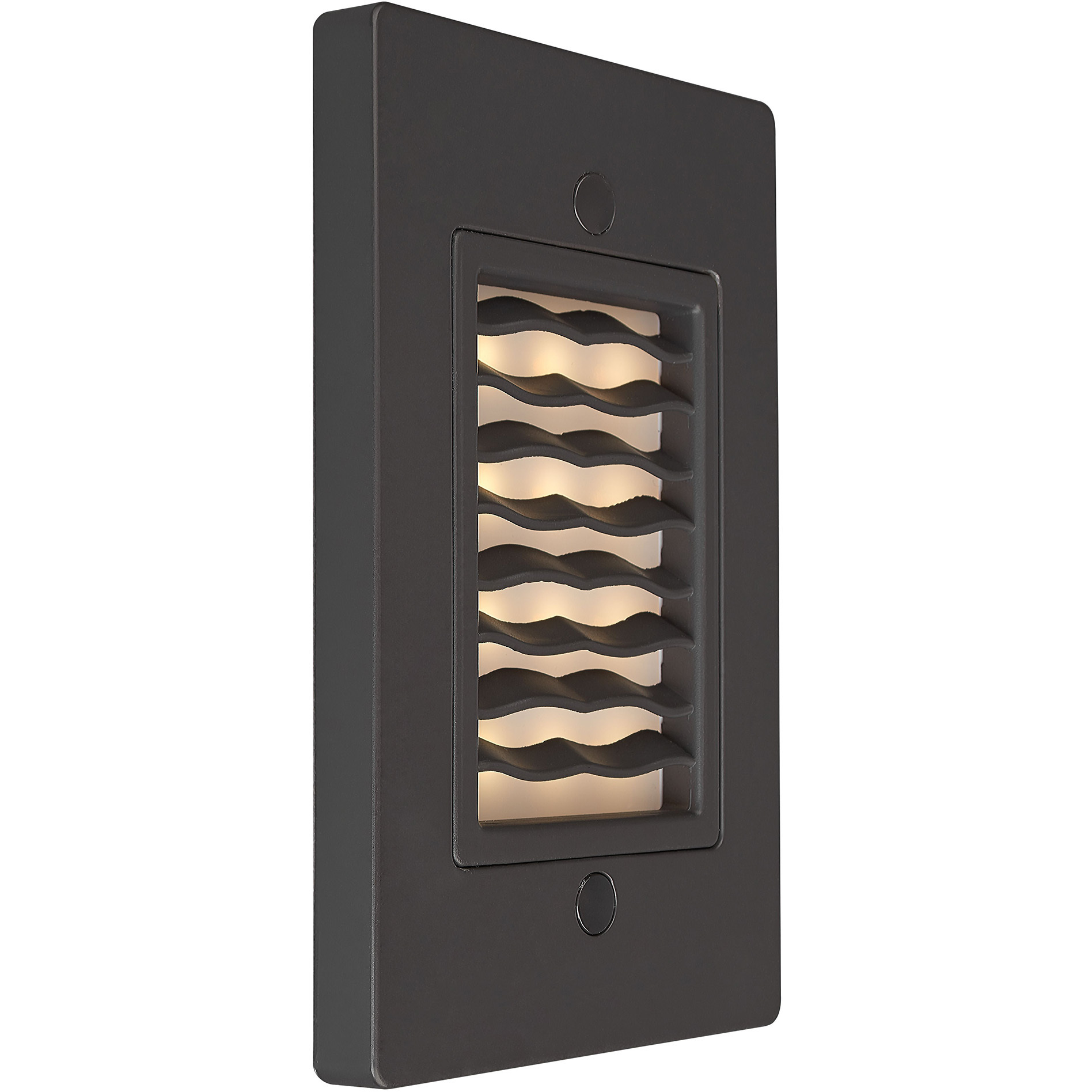 Step 1 2 watt Brushed Nickel Step Light in 3000K, Vertical Wave
