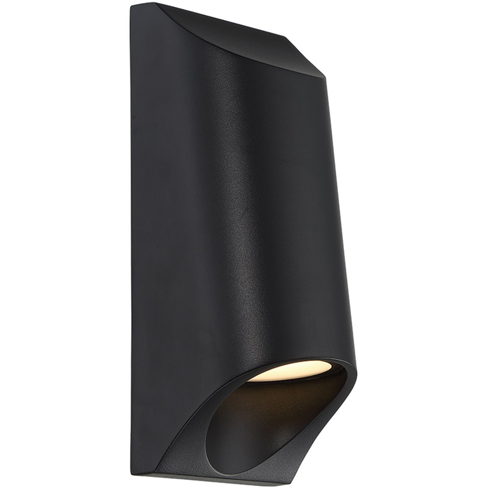 Mega LED 11 inch Black Outdoor Wall Light