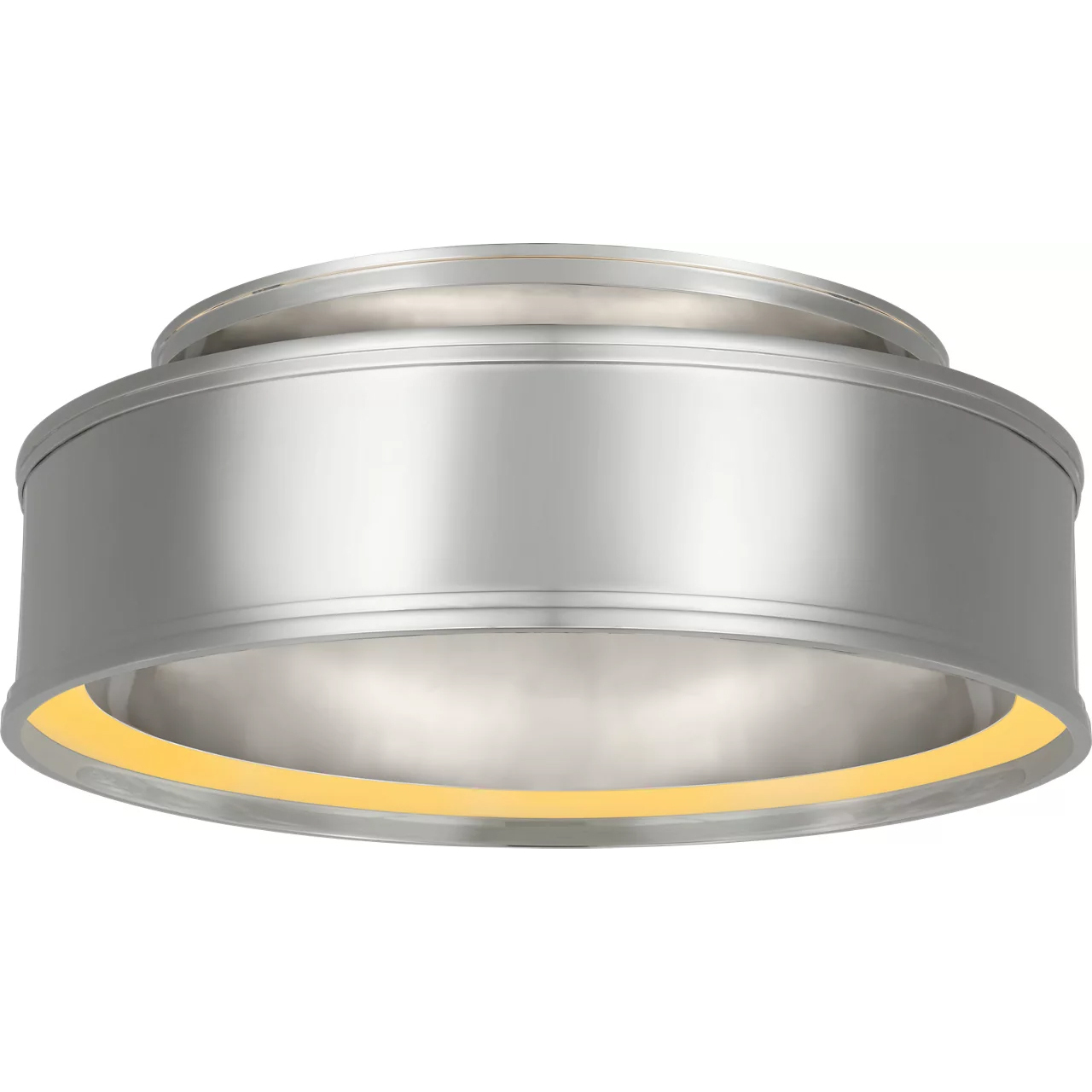 Chapman & Myers Connery LED 18 inch Polished Nickel Flush Mount Ceiling Light