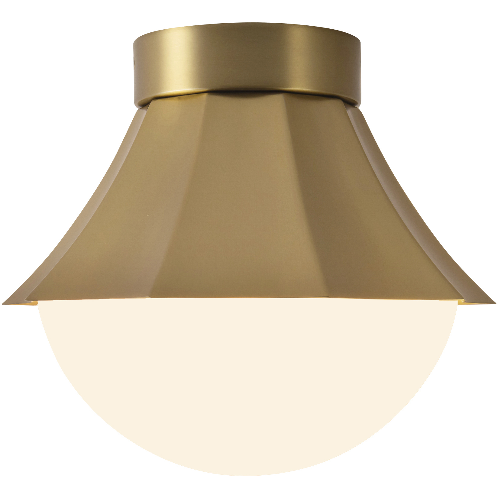 Alora Mood Shelton 1 Light 11.38 inch Brushed Gold Semi-Flush Mount Ceiling Light