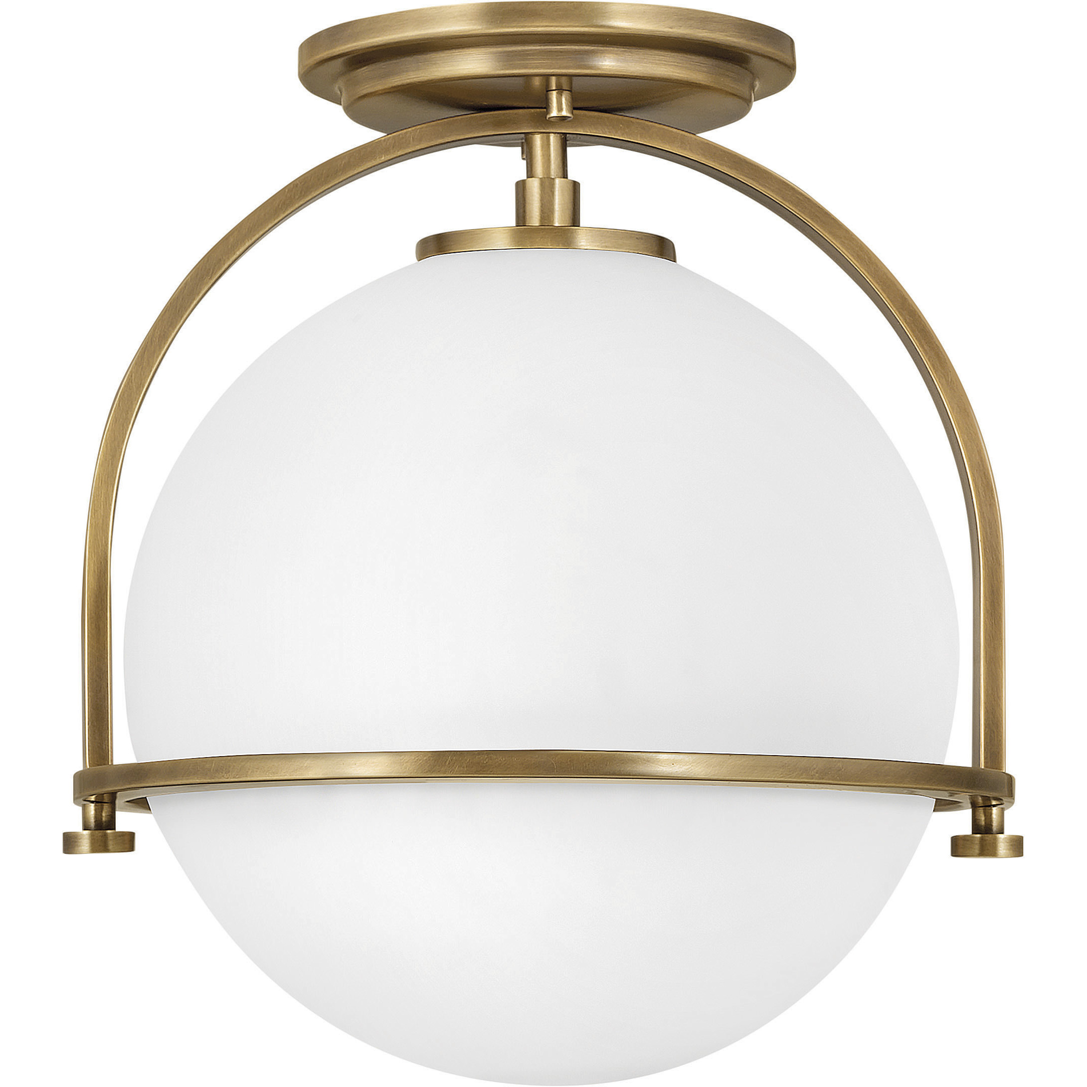 Somerset 1 Light 11.5 inch Heritage Brass Indoor Semi-Flush Mount Ceiling Light